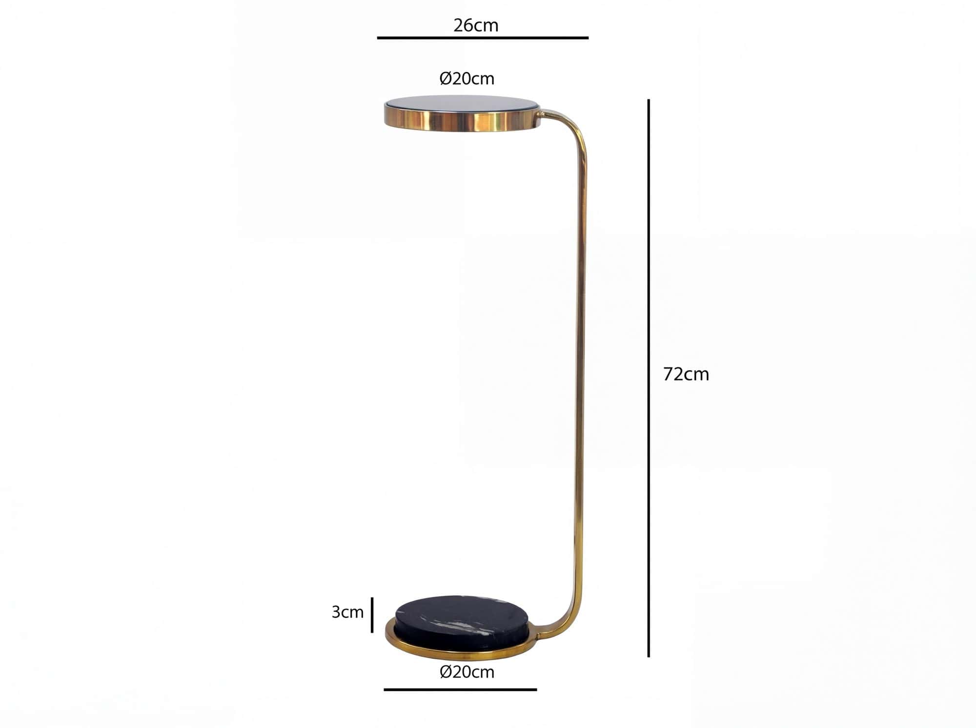 Beistelltisch Metall mit schwarzer Marmor Platte 72cm Rund - Design Anstelltisch Glas C-Form - Loungetisch Schmal - Moderner Sofatisch - Wohnzimmertisch Hoch Handmade Beistelltisch Metall mit schwarzer Marmor Platte 72cm Rund - Design Anstelltisch Glas C-Form - Loungetisch Schmal - Moderner Sofatisch - Wohnzimmertisch Hoch Handmade