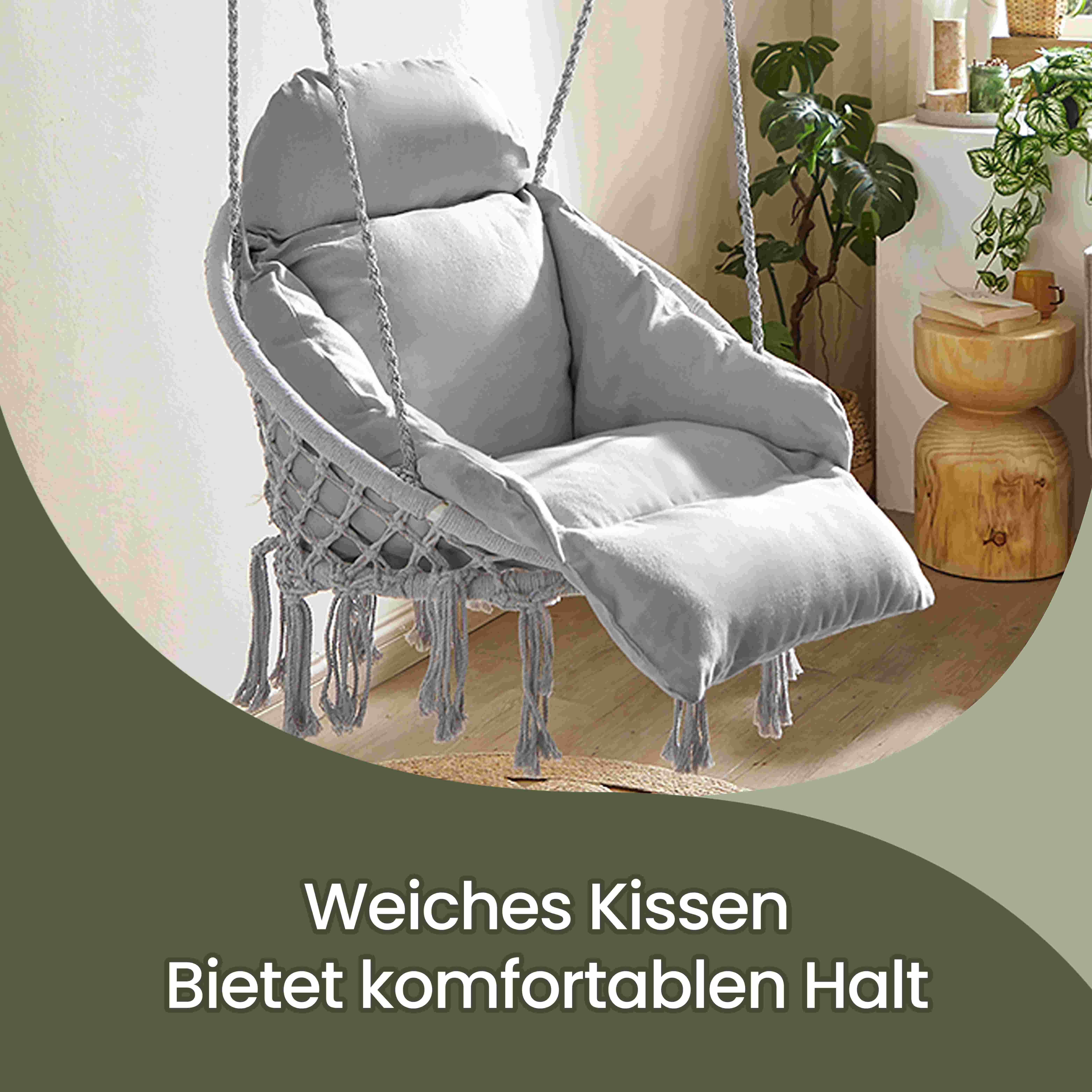 Hängesessel, bis 120 kg belastbar, Hängeschaukel, Hängesessel, bis 120 kg belastbar, Hängeschaukel,