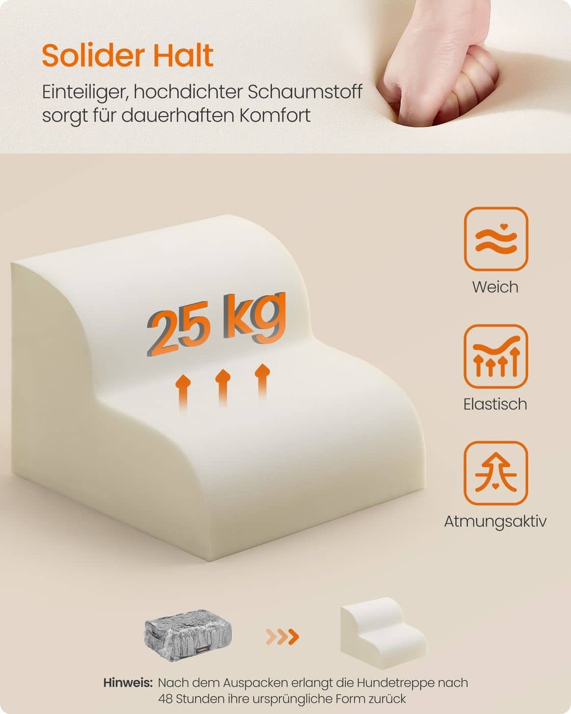 Hundetreppe mit rutschfestem Bezug Hundetreppe mit rutschfestem Bezug