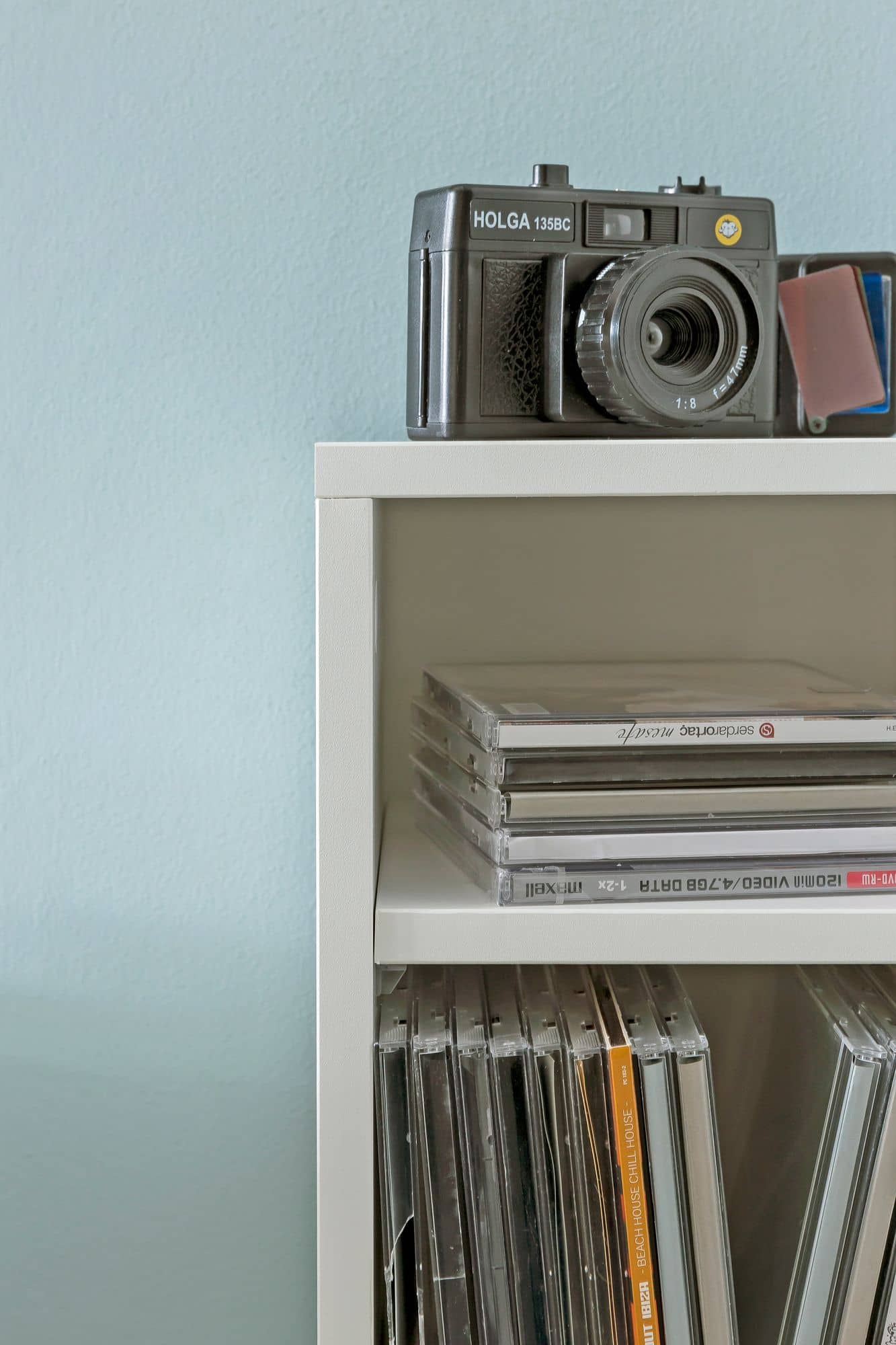 48496-WOHNLING-CD-Regal-RIGA-21x20x90-cm-Weiss-WL_5 CD-Regal WL5.836 Holz 21x90x20 cm Offenes Bücherregal Schmal
