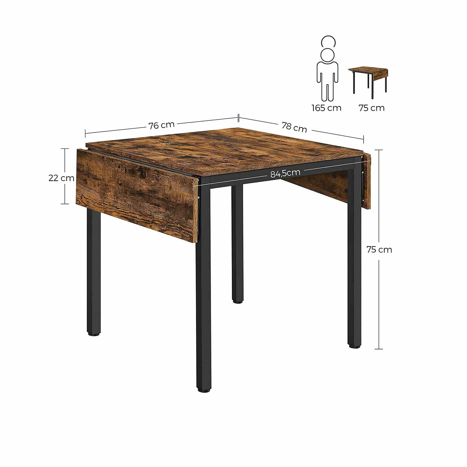 Industriestil Küchentisch für 4 Personen-B34KDT077B01 Industriestil Küchentisch für 4 Personen-B34KDT077B01