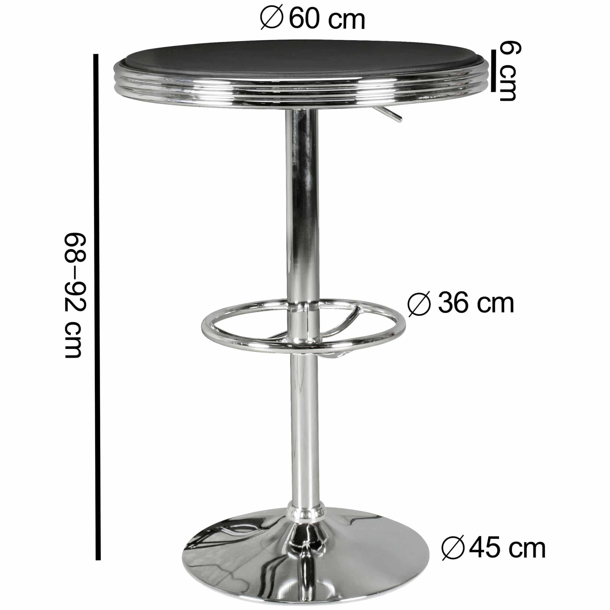 41622-WOHNLING-American-Diner-Bartisch-ELVIS-rund_1XzBFFD5OATpMt American Diner Bartisch rund Ø 60 cm Aluminium Kunstlederbezug