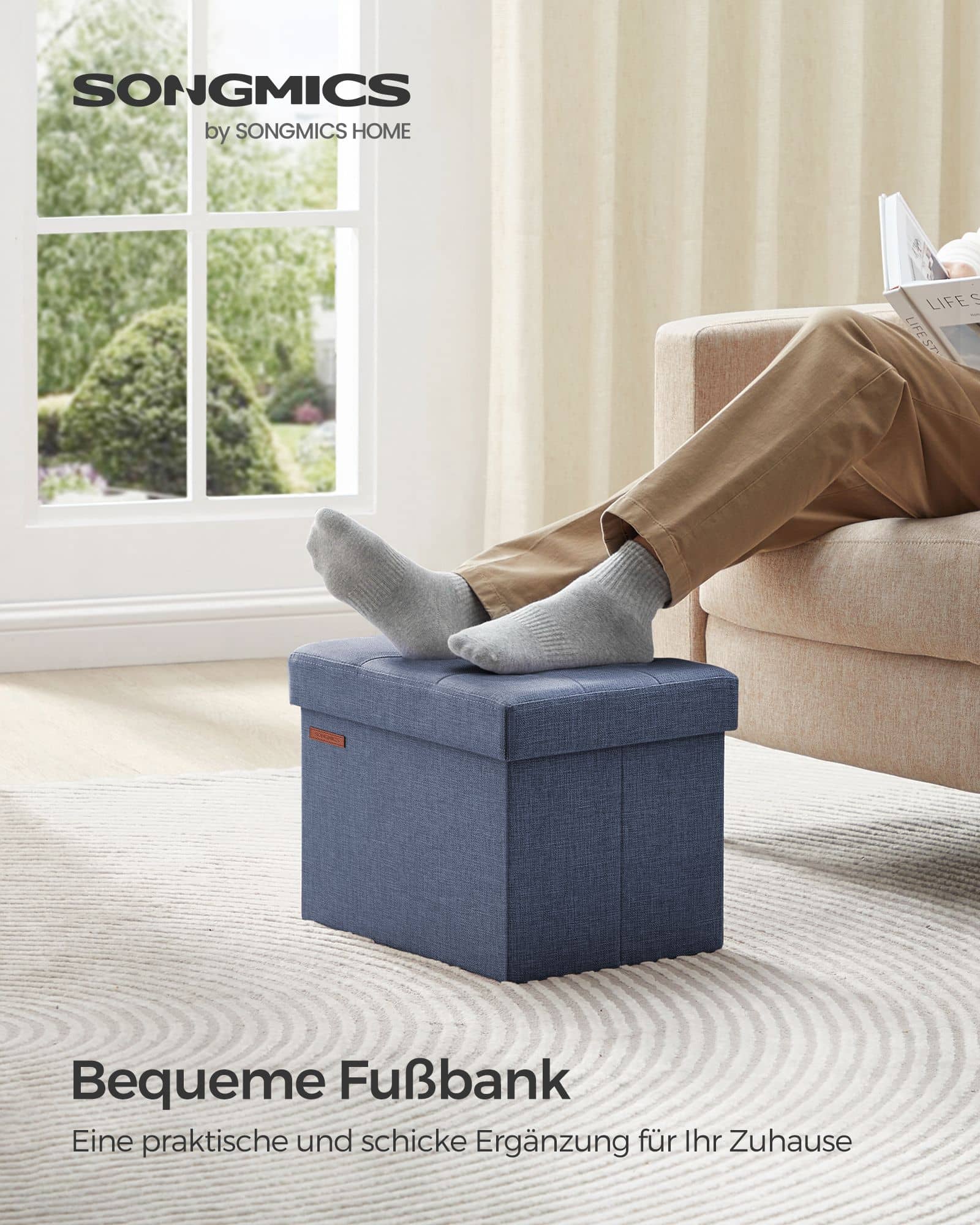 Sitzbank mit Stauraum helldenimblau-LSF102Q01 Sitzbank mit Stauraum helldenimblau-LSF102Q01