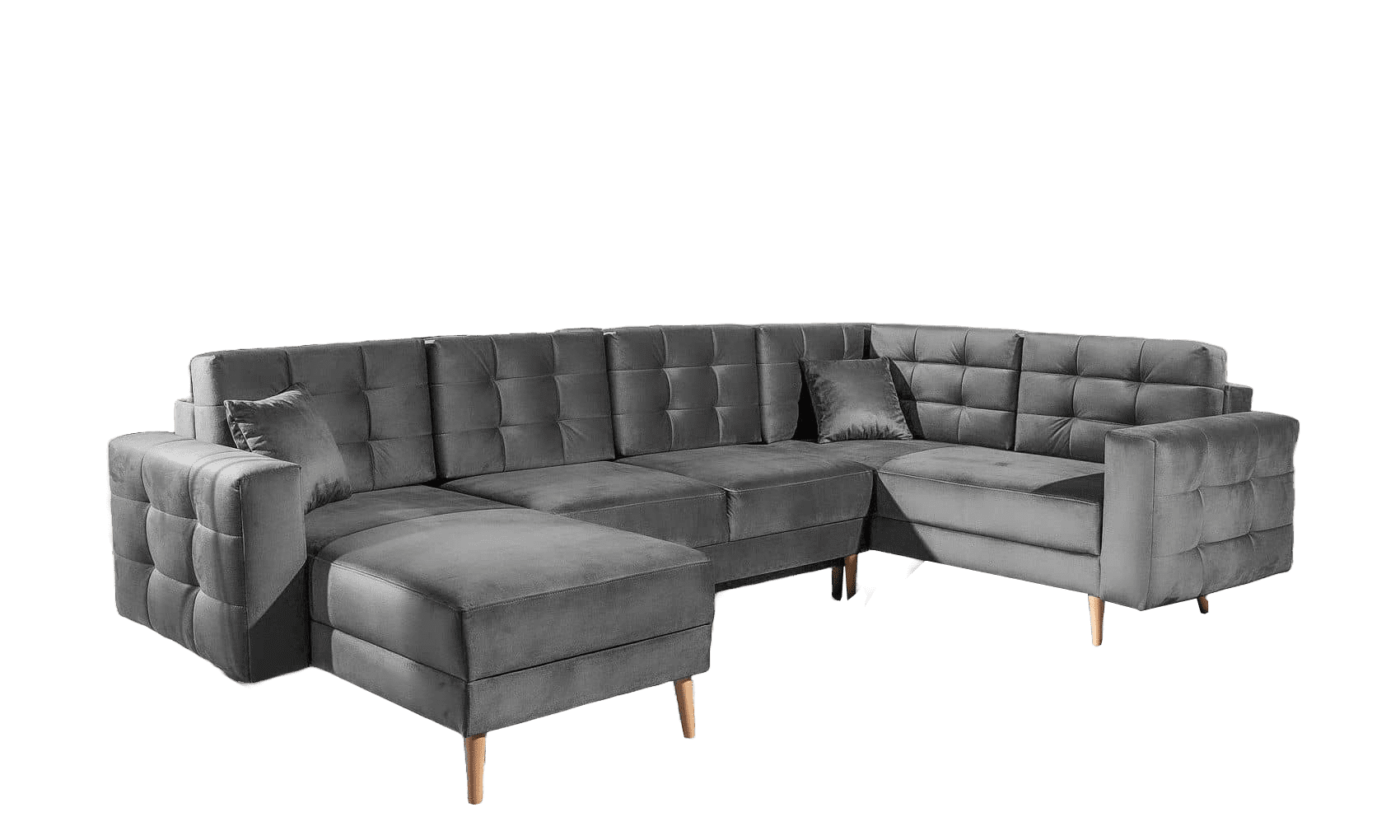 Wohnlandschaft Asgard U Grau – Sofa mit Schlaffunktion Wohnlandschaft Asgard U Grau – Sofa mit Schlaffunktion