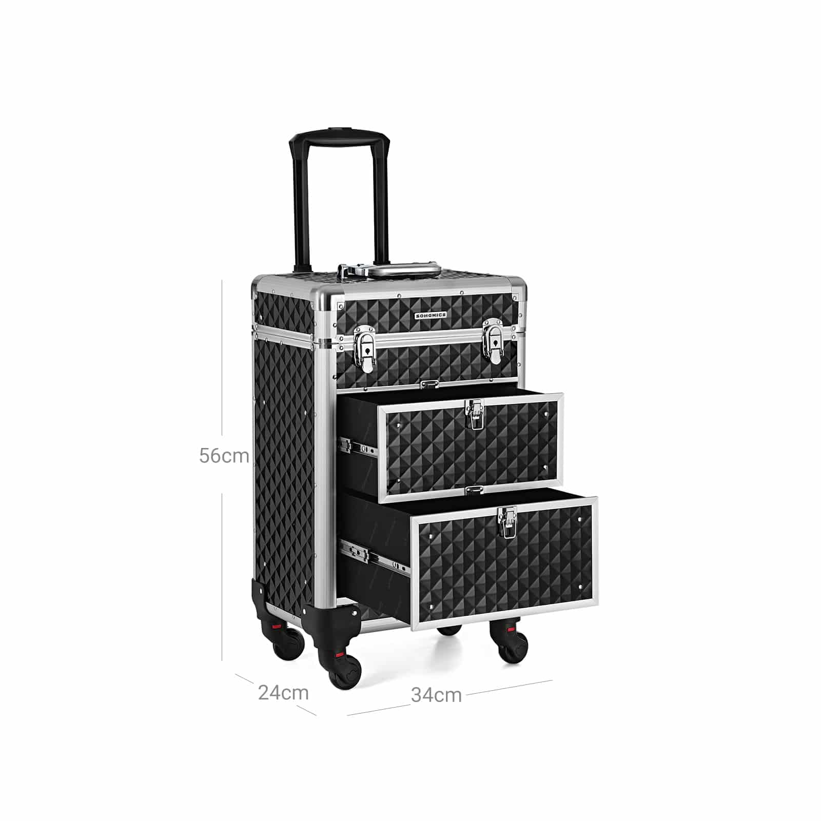 Kosmetikkoffer Trolley-JHZ08BK Kosmetikkoffer Trolley-JHZ08BK