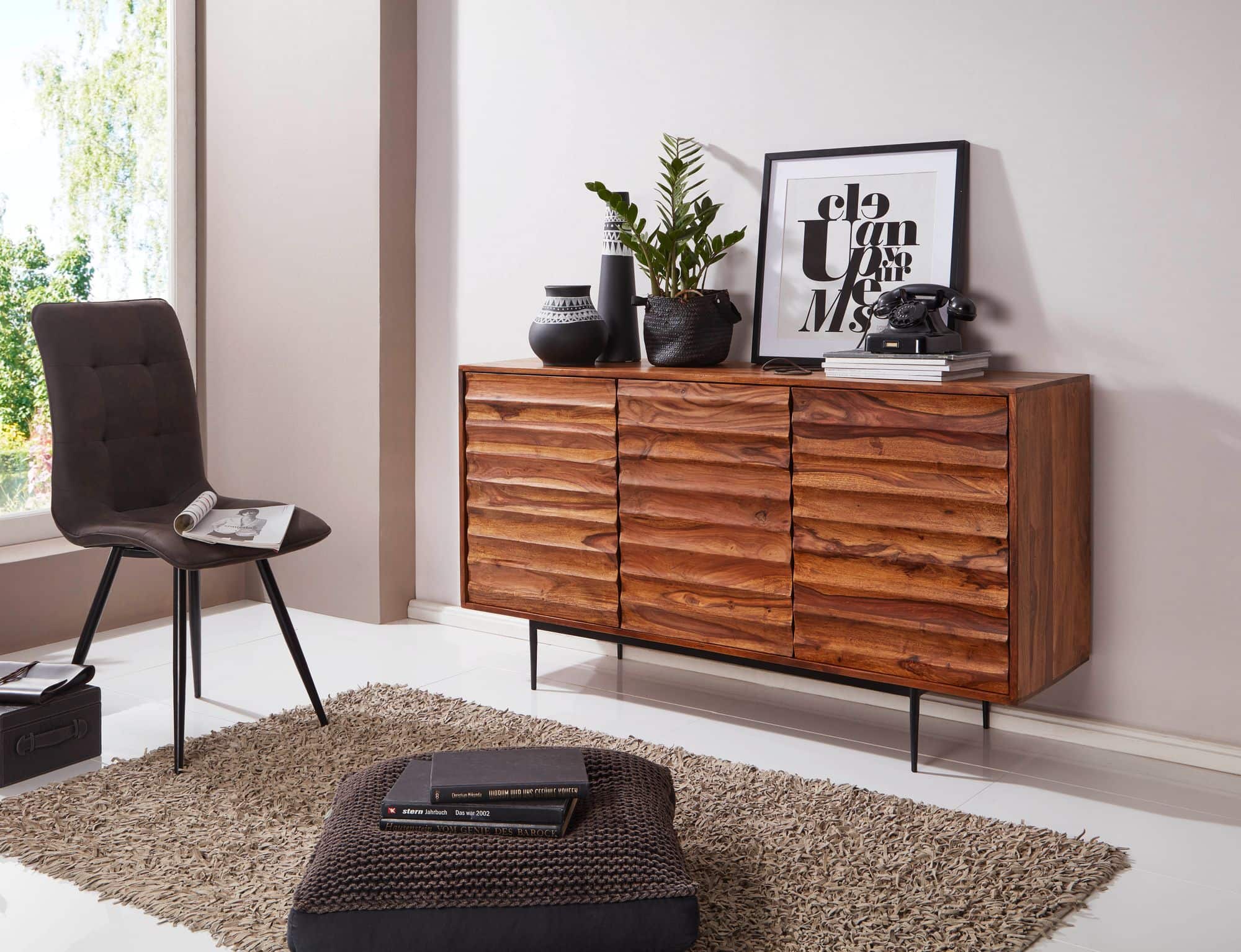 Sideboard WL5.635 Sheesham Massivholz 150x81x41 cm Landhaus Kommode Sideboard WL5.635 Sheesham Massivholz 150x81x41 cm Landhaus Kommode