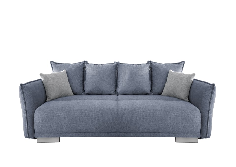 Benformato_Pera_4FAFBK_9759_ZK_9753-2 Komfort pur: Das hellblaue 'Pera' Sofa mit Schlaffunktion und Bettkasten