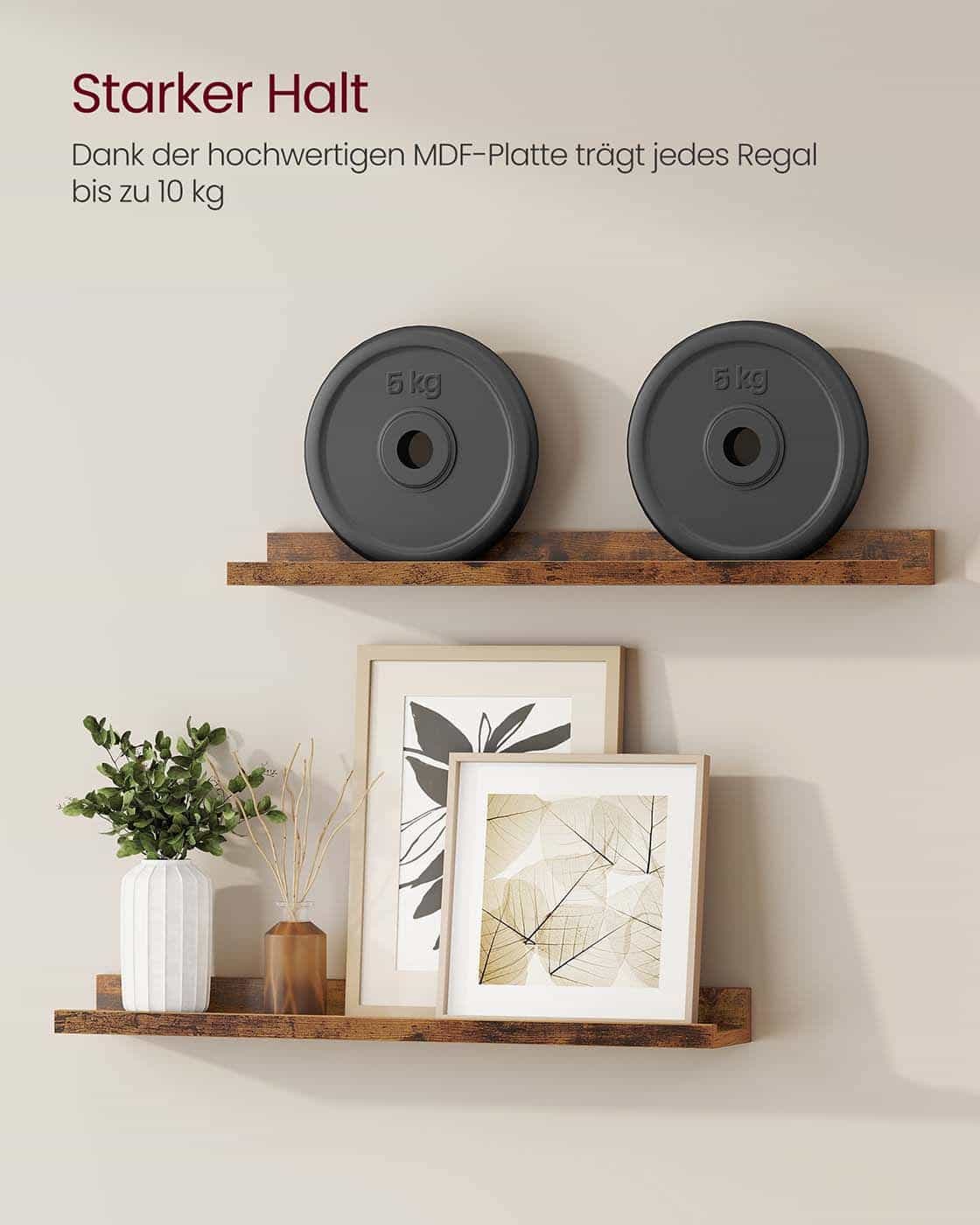 Wandregale 2er Set Vintagebraun Wandregale 2er Set Vintagebraun