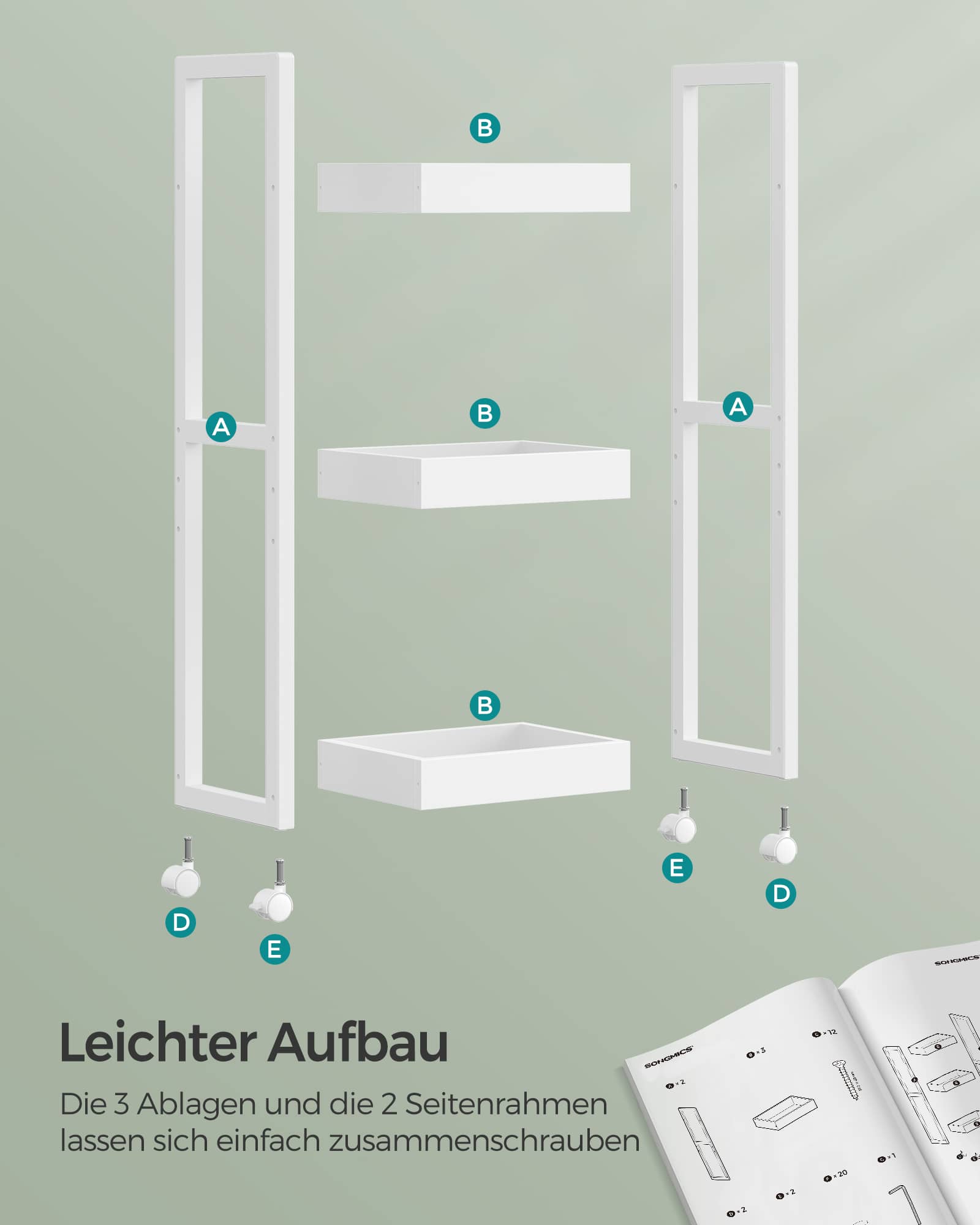 Badezimmerregal mit 3 Ebenen schmal platzsparend weiß Badezimmerregal mit 3 Ebenen schmal platzsparend weiß