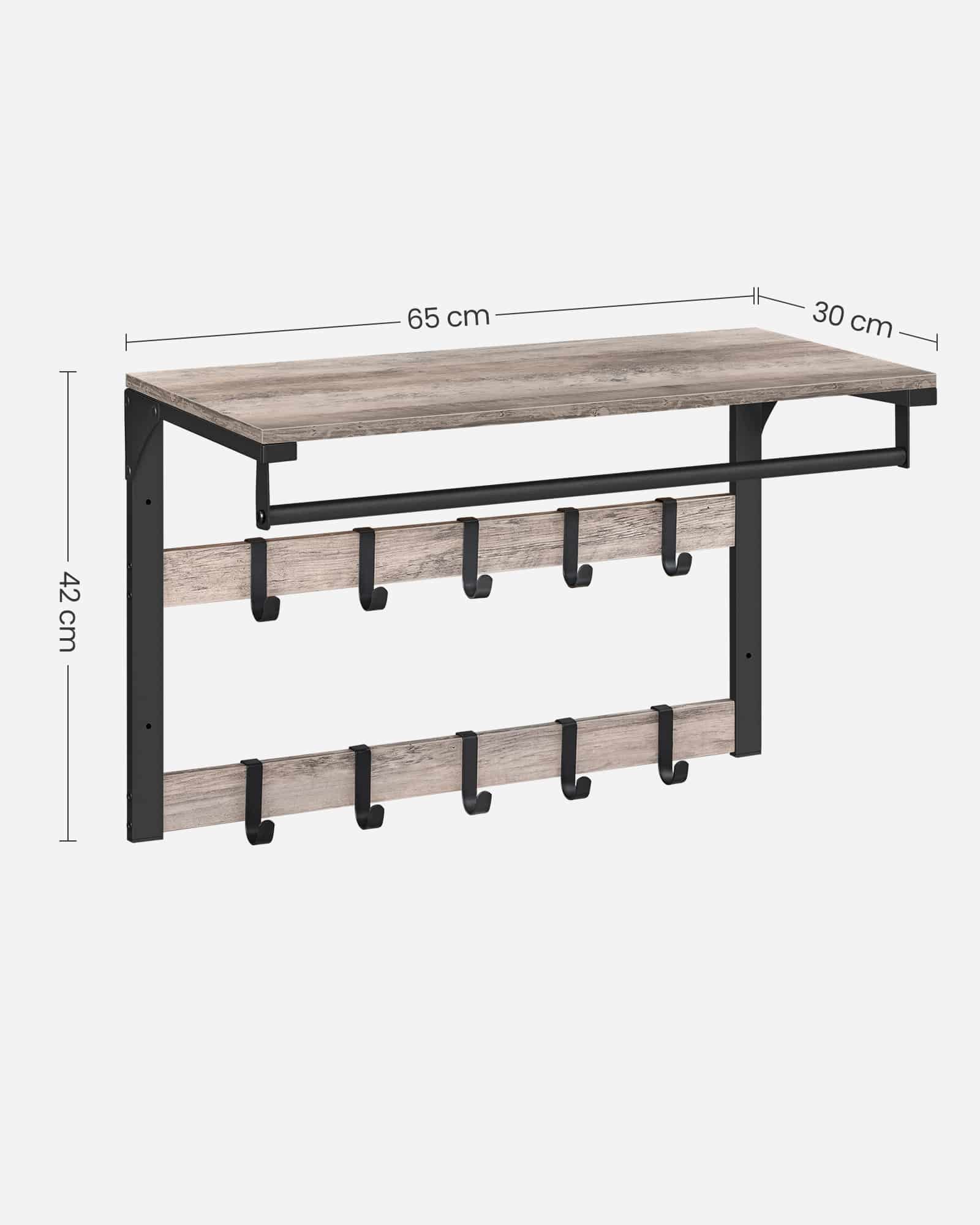 Wandgarderobe mit Kleiderstange Wandgarderobe mit Kleiderstange