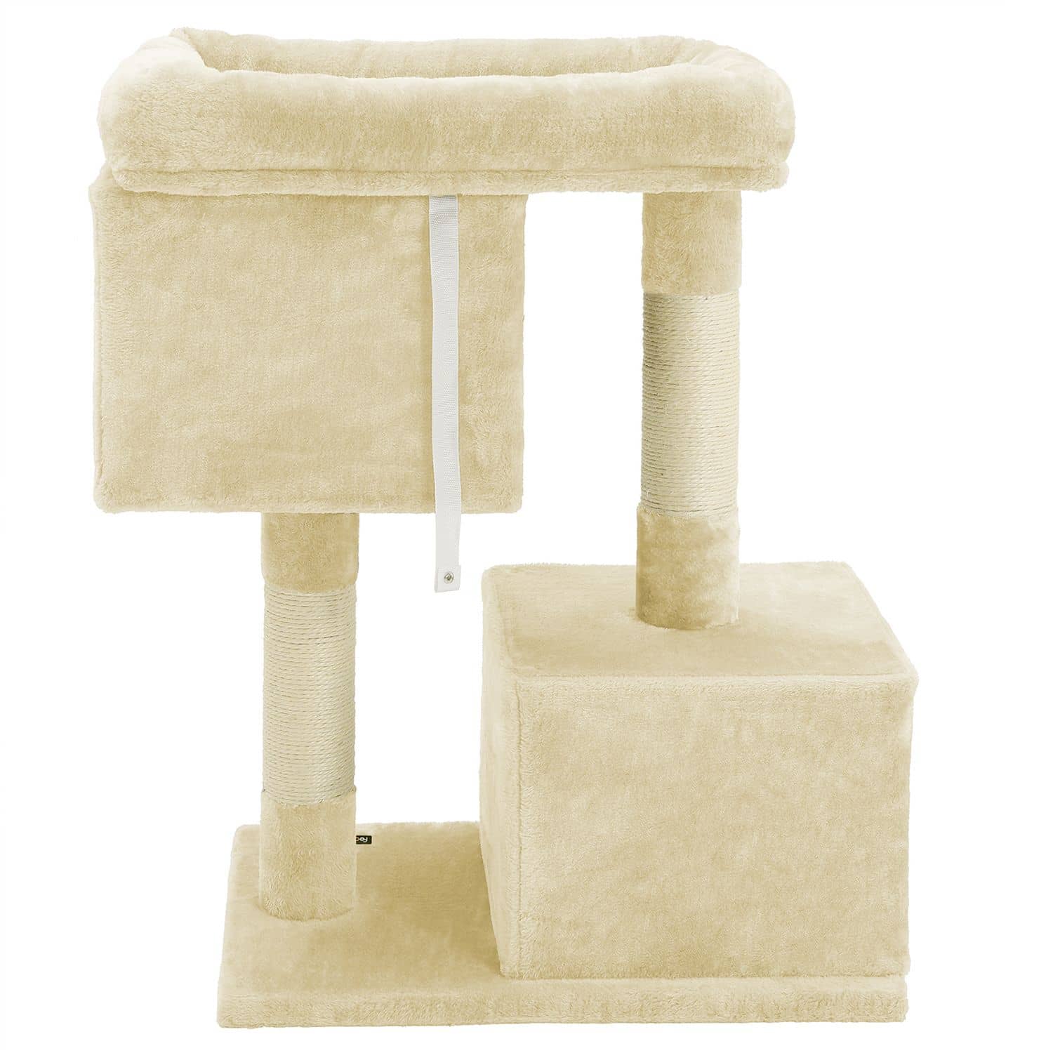 Kratzbaum mit 2 Höhlen 84 cm Beige-PCT61M Kratzbaum mit 2 Höhlen 84 cm Beige-PCT61M