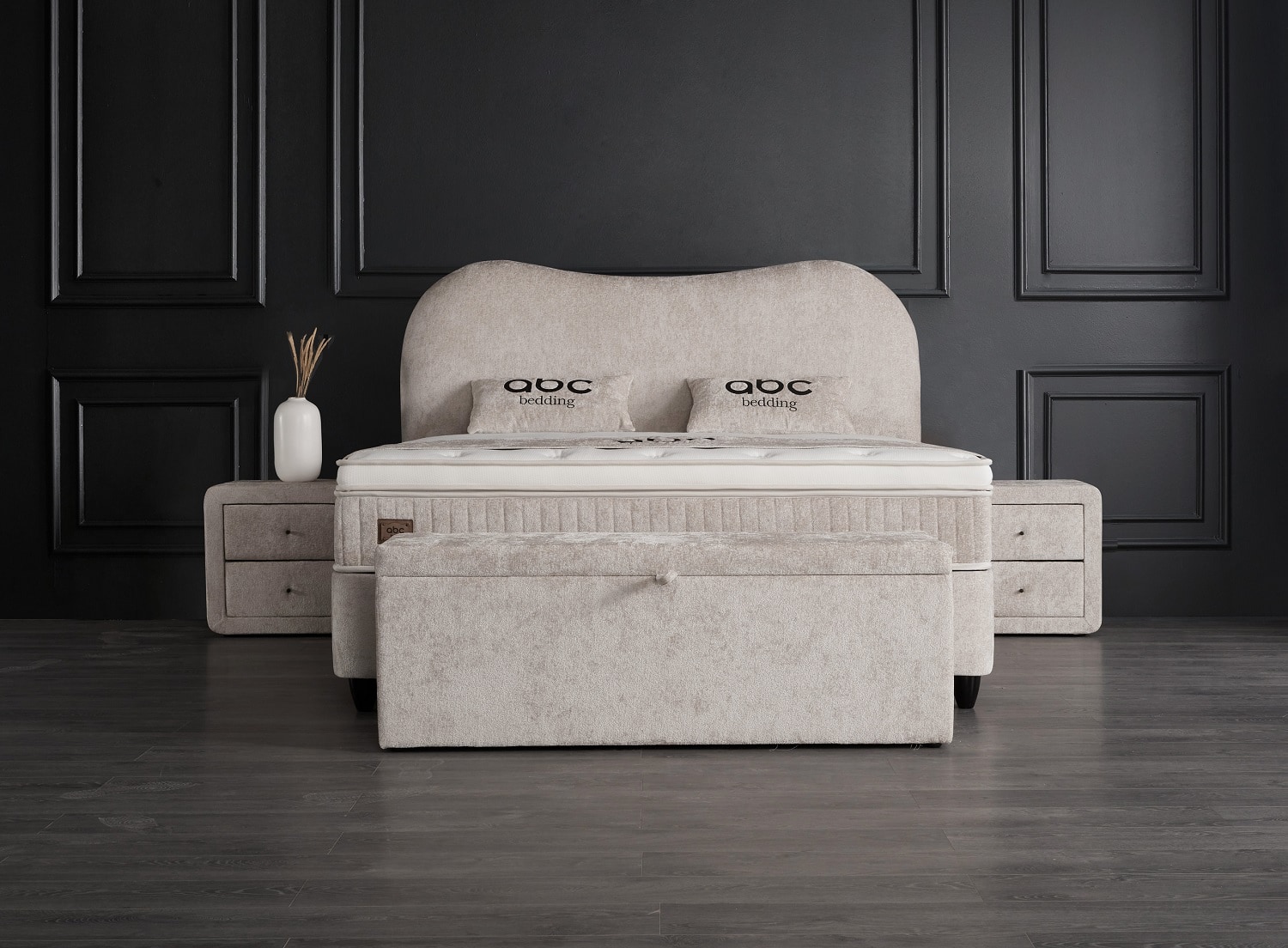 ABC Bedding Boxspringbett Sofia in beige 140 x 200 – mit Bettkasten ABC Bedding Boxspringbett Sofia in beige 140 x 200 – mit Bettkasten