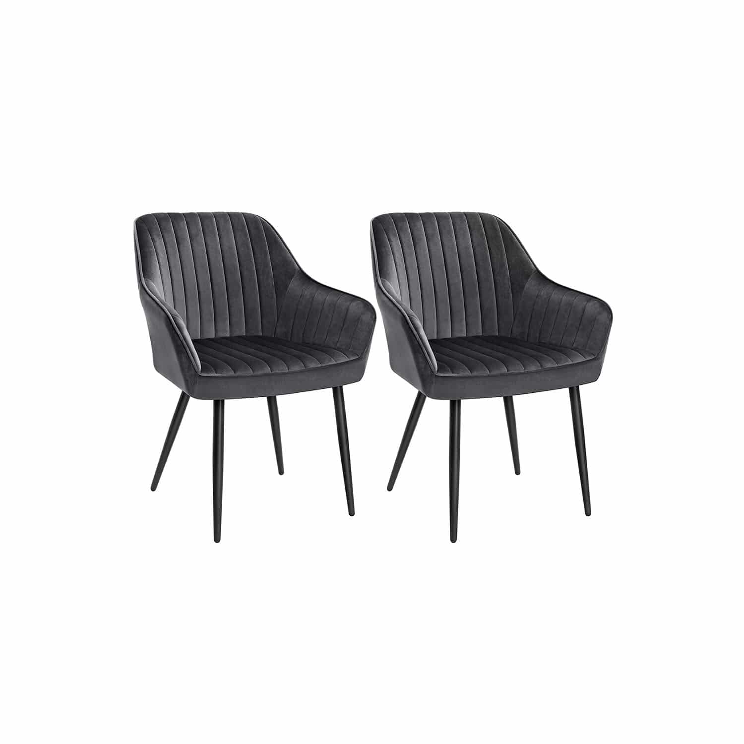 2er Set Esszimmerstühle Grau