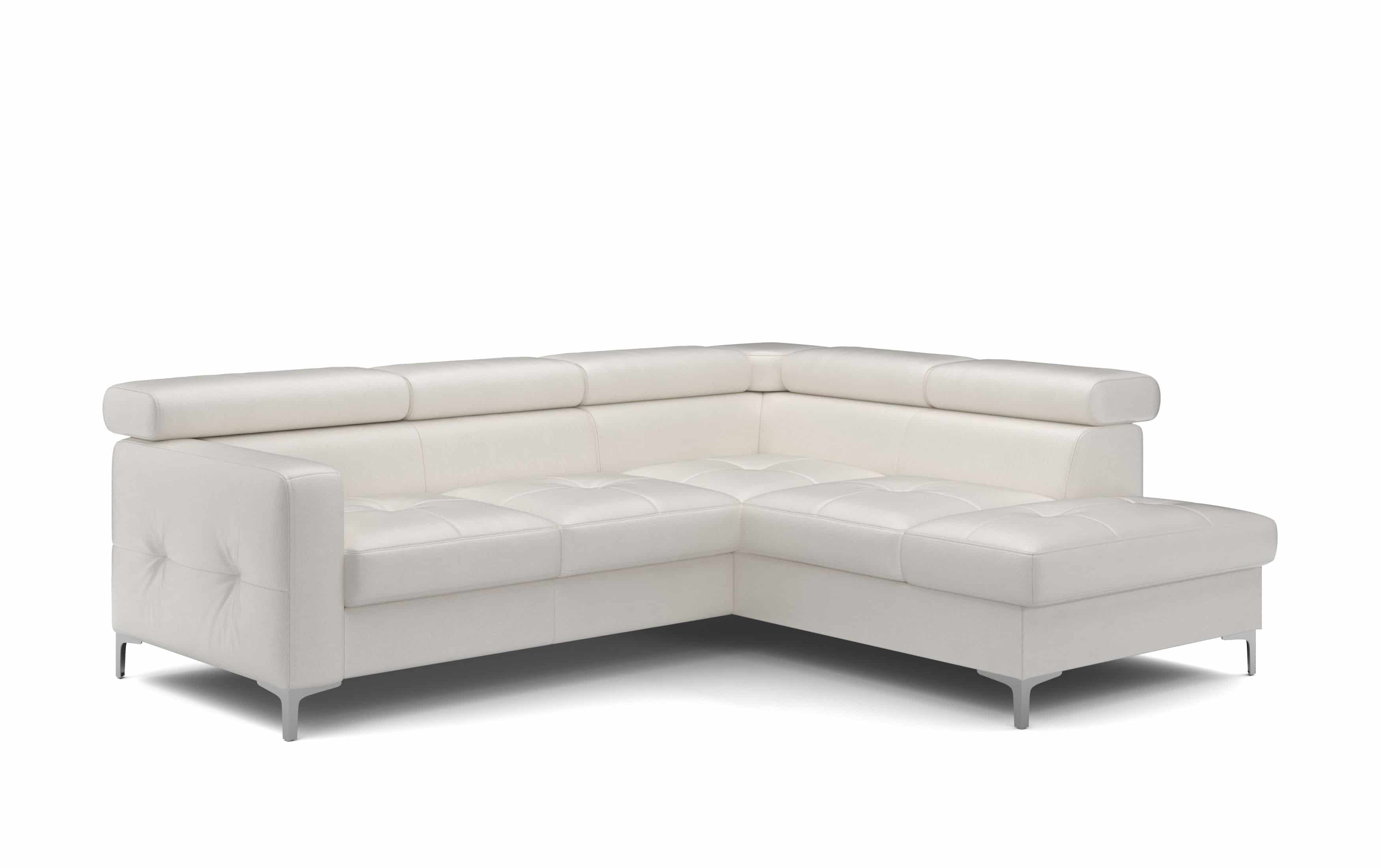 Echtleder Ecksofa Sammy mit Schlaffunktion & Bettkasten - Cotta