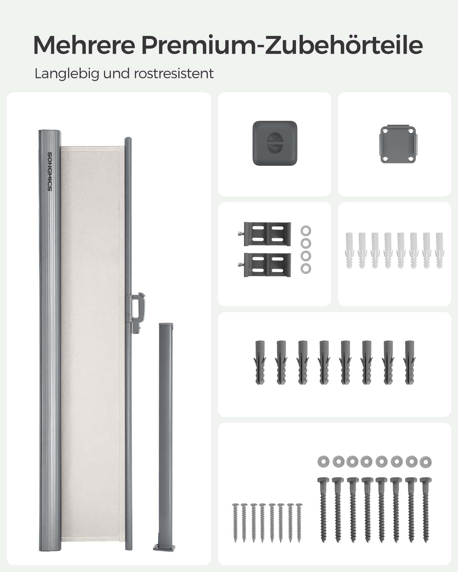 Seitenmarkise für Sicht- und Sonnenschutz