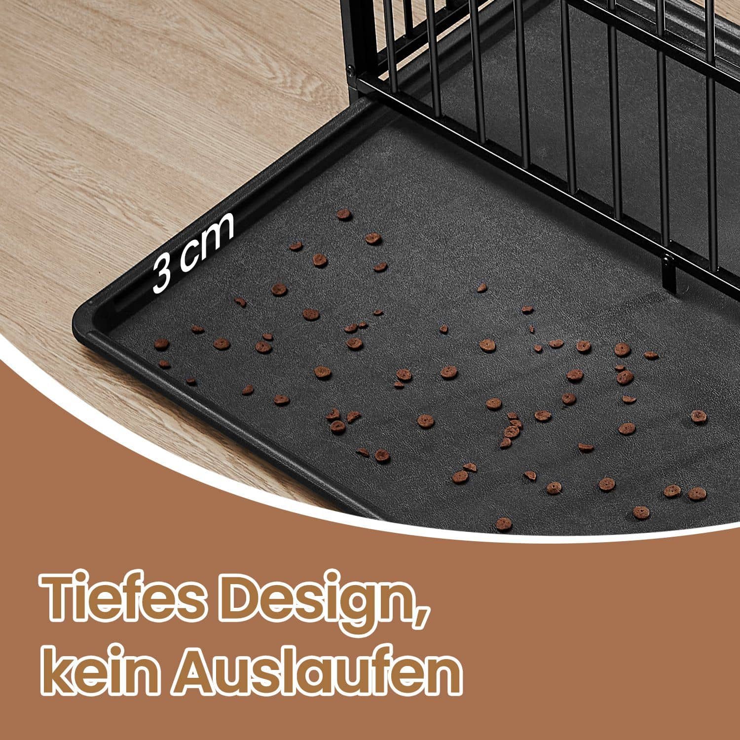 Hundekäfig 122 x 75 x 80 cm mit herausnehmbarer Bodenschale Hundekäfig 122 x 75 x 80 cm mit herausnehmbarer Bodenschale