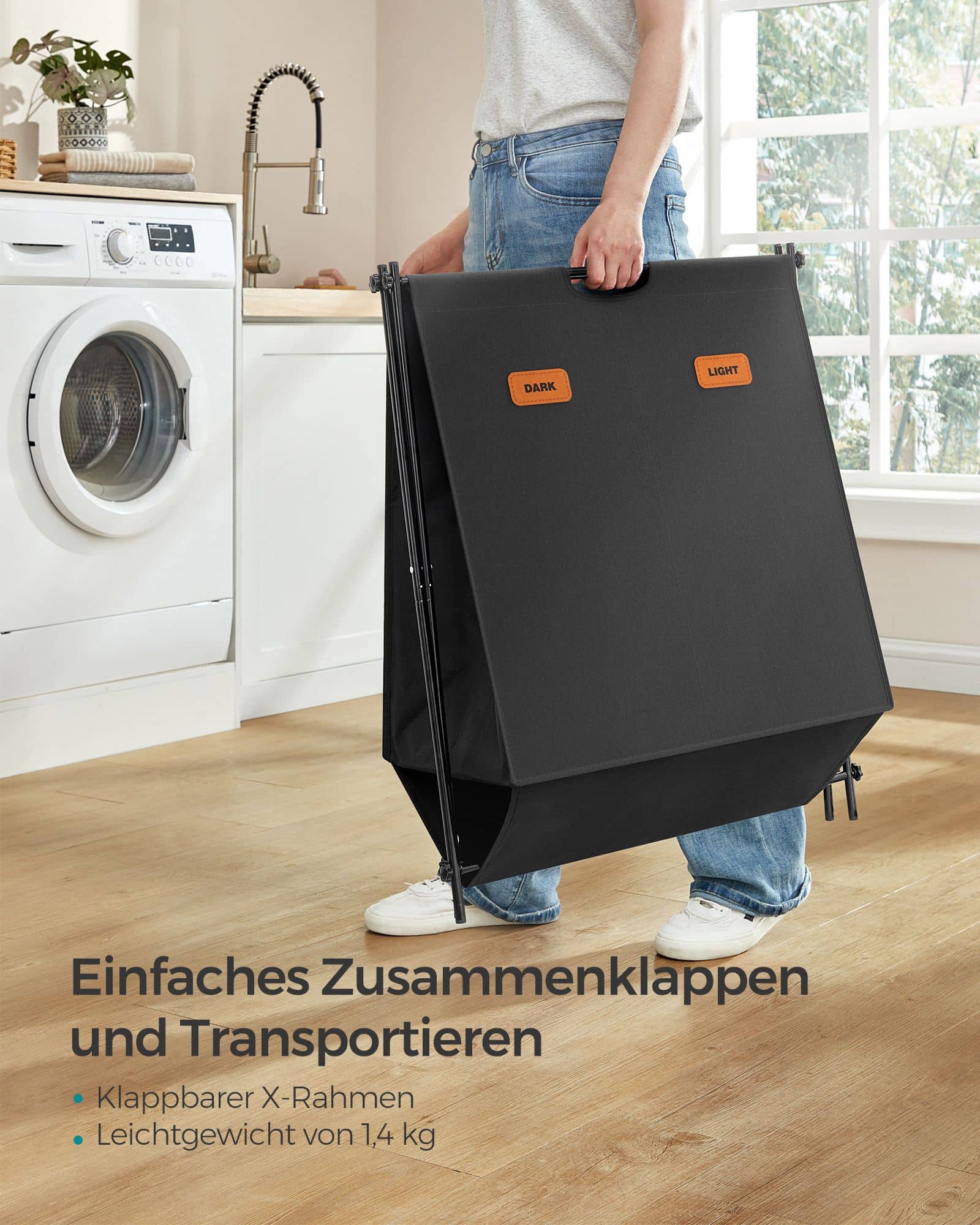 Wäschekorb, Wäschesammler 115 Liter, Wäschebox Wäschekorb, Wäschesammler 115 Liter, Wäschebox