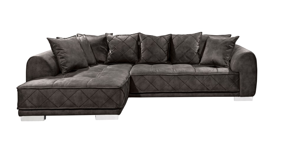 Sentina_Salvador-04-espresso_frontal Stilvolle Eleganz: Das ED Exciting Design Sofa Sentina in sinnlichem Espresso – Luxuriöses Ecksofa mit beidseitiger Montage und Nosagfederung
