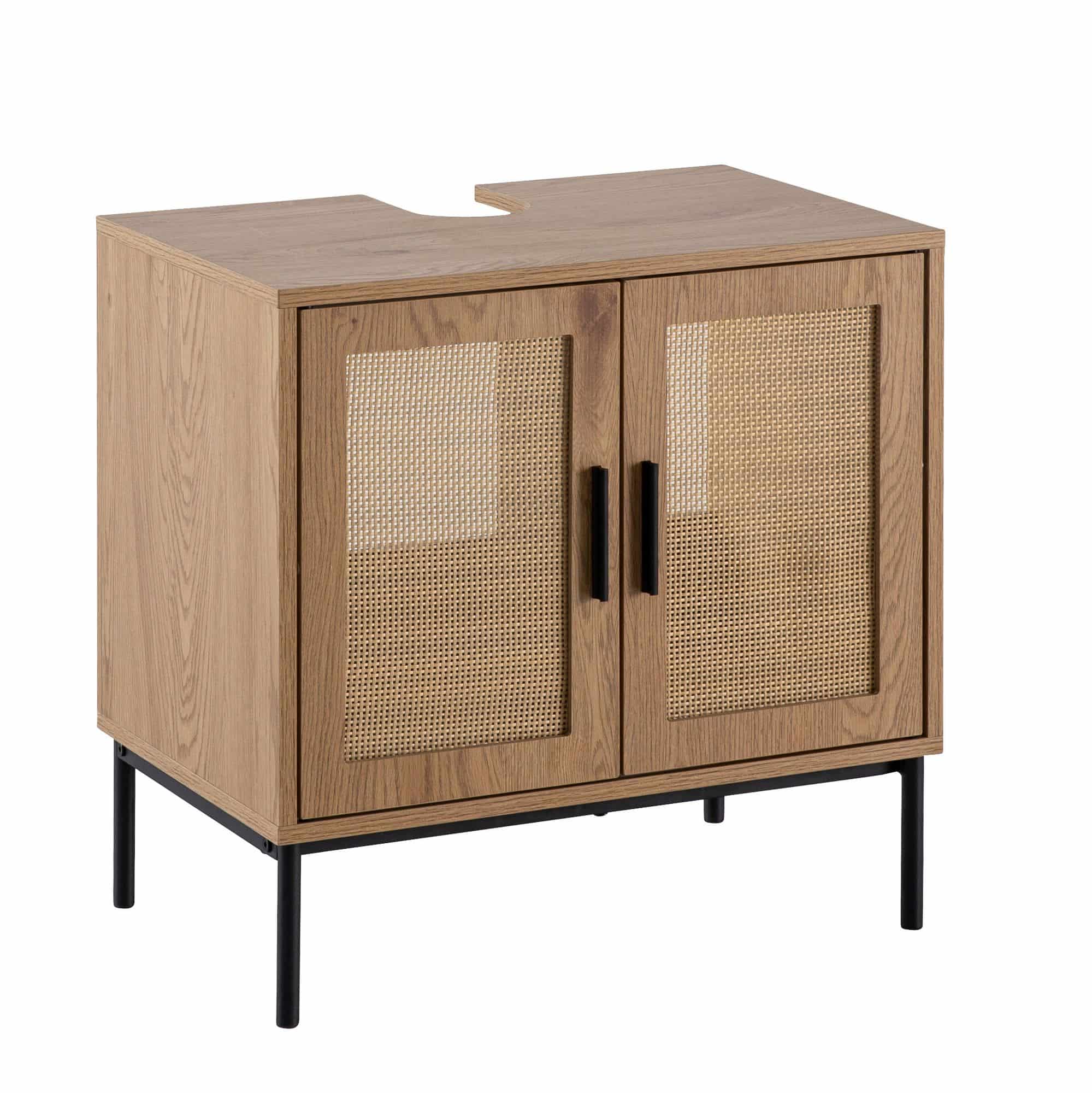 Waschbeckenunterschrank Eiche-Optik 60x60x40 cm mit Türen Waschbeckenunterschrank Eiche-Optik 60x60x40 cm mit Türen