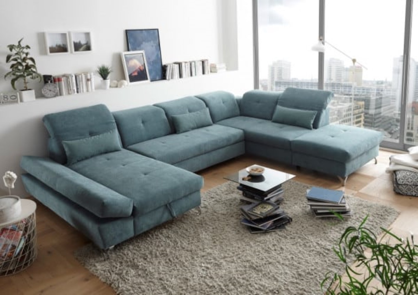 Wohnlandschaft Melfi von Ed Exciting Design – Modernes U-Form Sofa mit Schlaffunktion und Bettkasten Wohnlandschaft Melfi von Ed Exciting Design – Modernes U-Form Sofa mit Schlaffunktion und Bettkasten