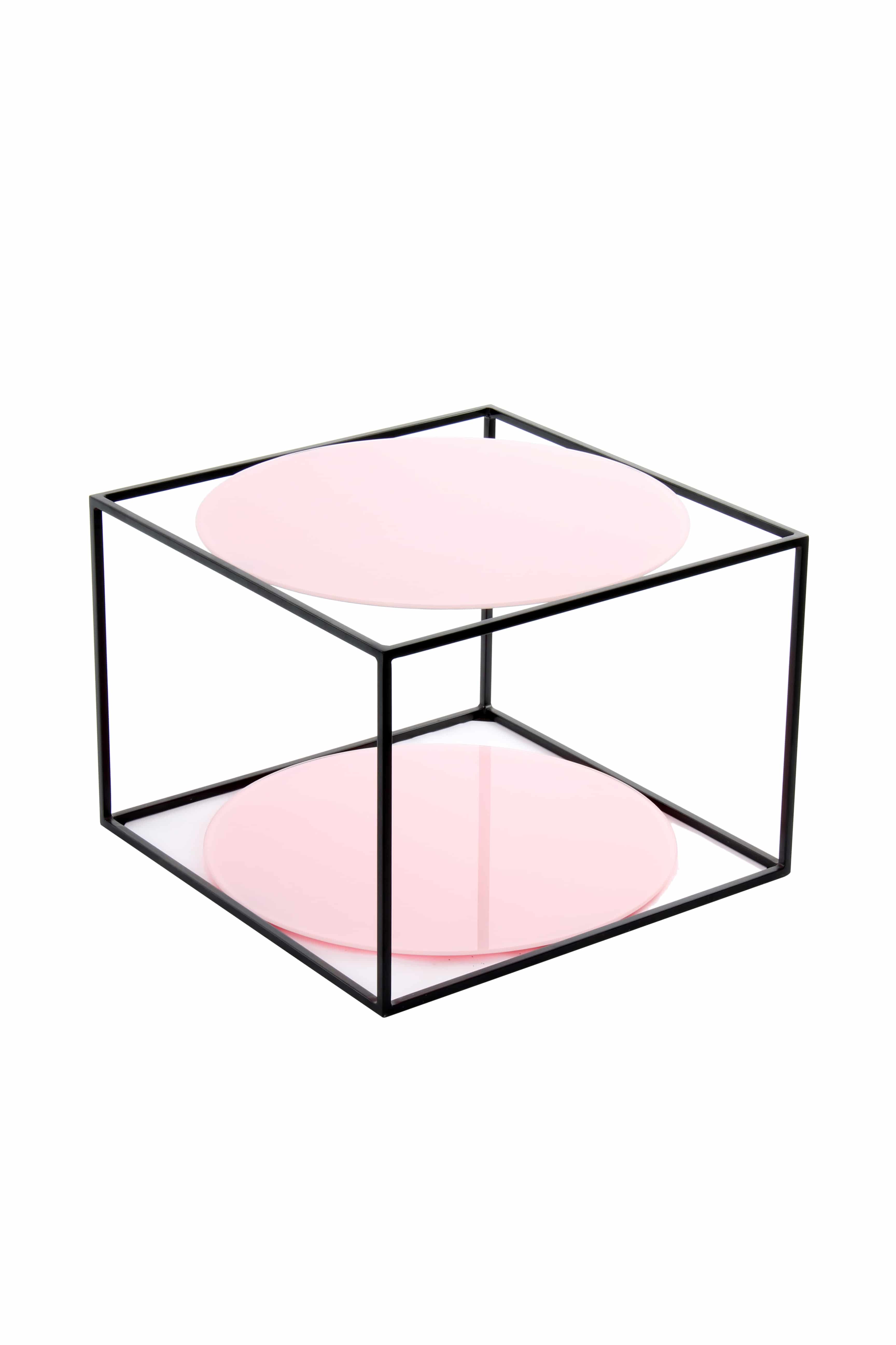 Beistelltisch Cody 110 Rosa / Schwarz Beistelltisch Cody 110 Rosa / Schwarz