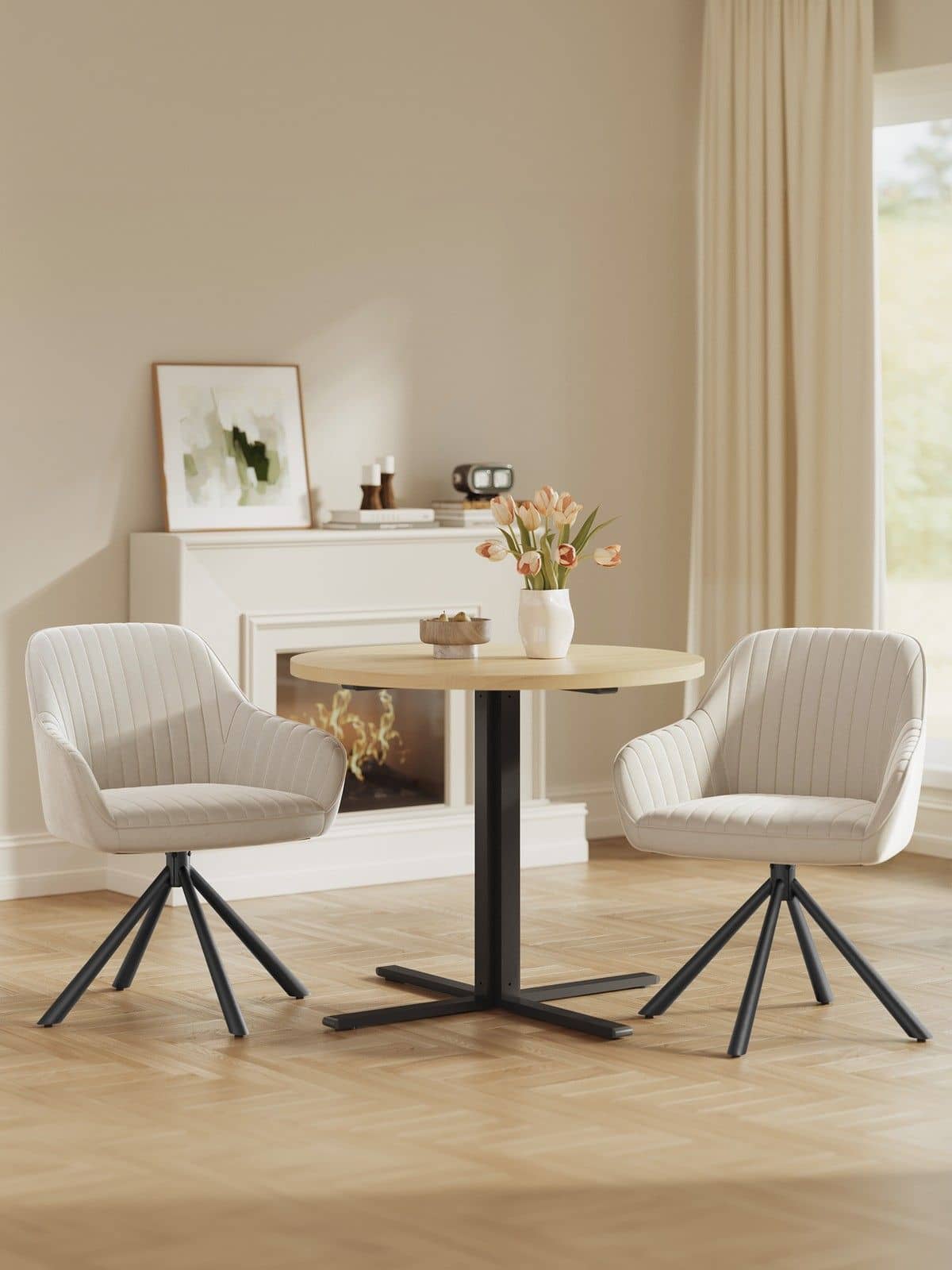 Esszimmerstuhl, drehbar, Samt Esszimmerstuhl, drehbar, Samt