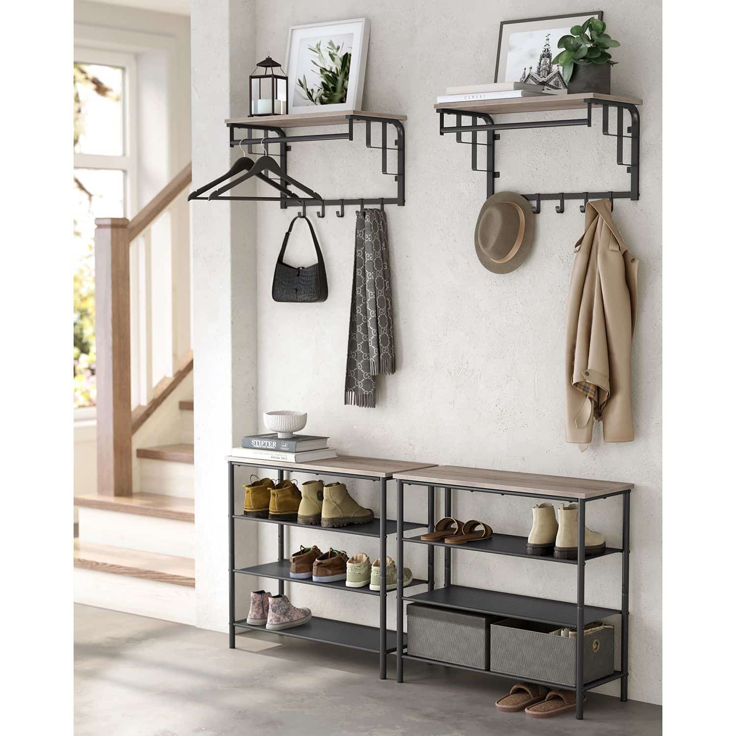 LCR102B02-3 Wandgarderobe mit 5 Haken