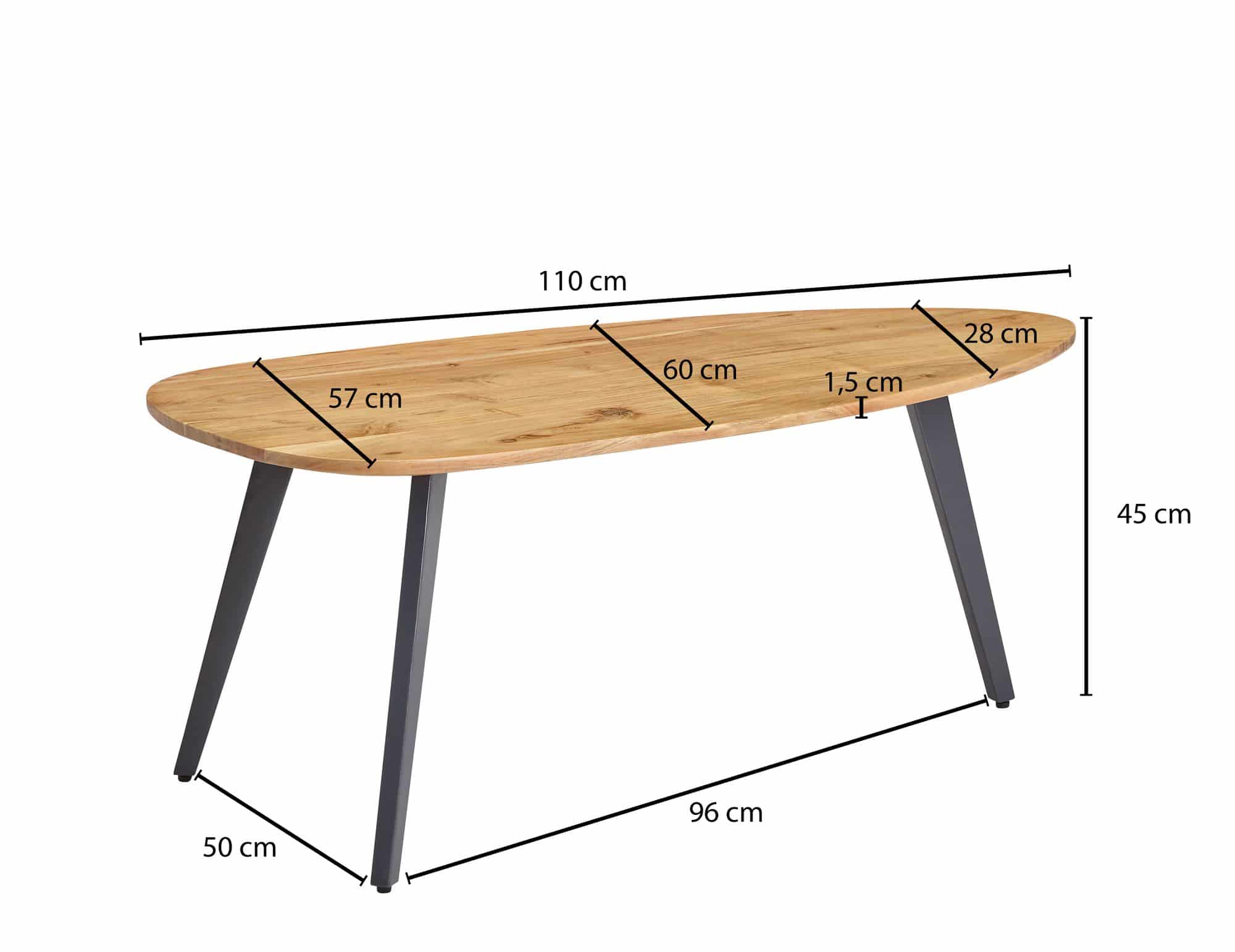 Couchtisch Akazie Massivholz 110 x 45 x 60 cm Wohnzimmertisch Nierenform Couchtisch Akazie Massivholz 110 x 45 x 60 cm Wohnzimmertisch Nierenform