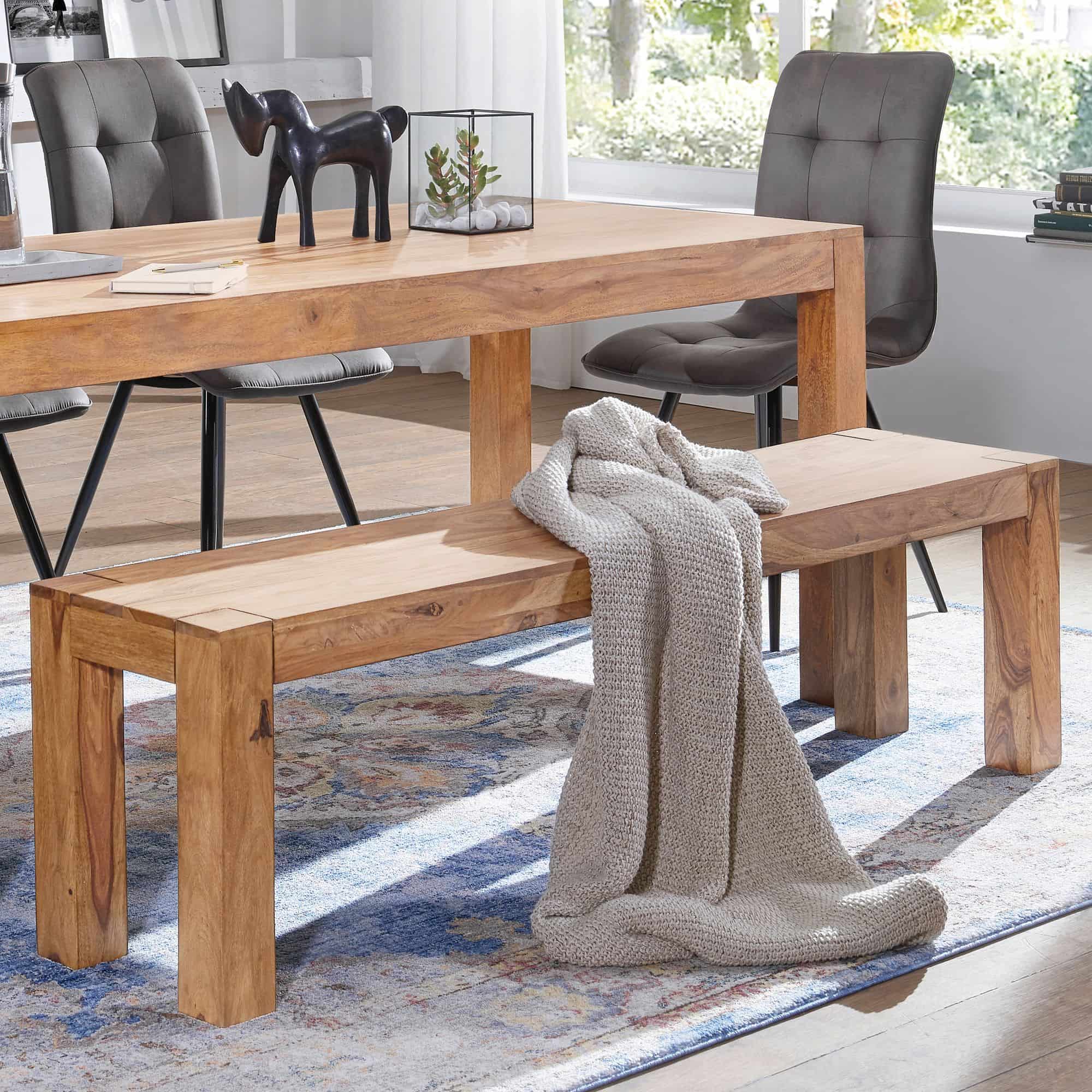 38406-WOHNLING-Esszimmer-Sitzbank-MUMBAI-Massiv-HolPSj4jIBX425mX Esszimmer Sitzbank MUMBAI Massiv-Holz Akazie 180 x 45 x 35 cm Holz-Bank Natur-Produkt Küchenbank im Landhaus-Stil