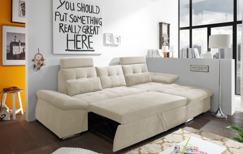 Nalo_klein_Uran_offen_silver Silberne Eleganz: Das ED Exciting Design Nalo Schlafsofa mit innovativem Bettkasten, verstellbaren Armlehnen und exklusiver Uran Mikrofaser