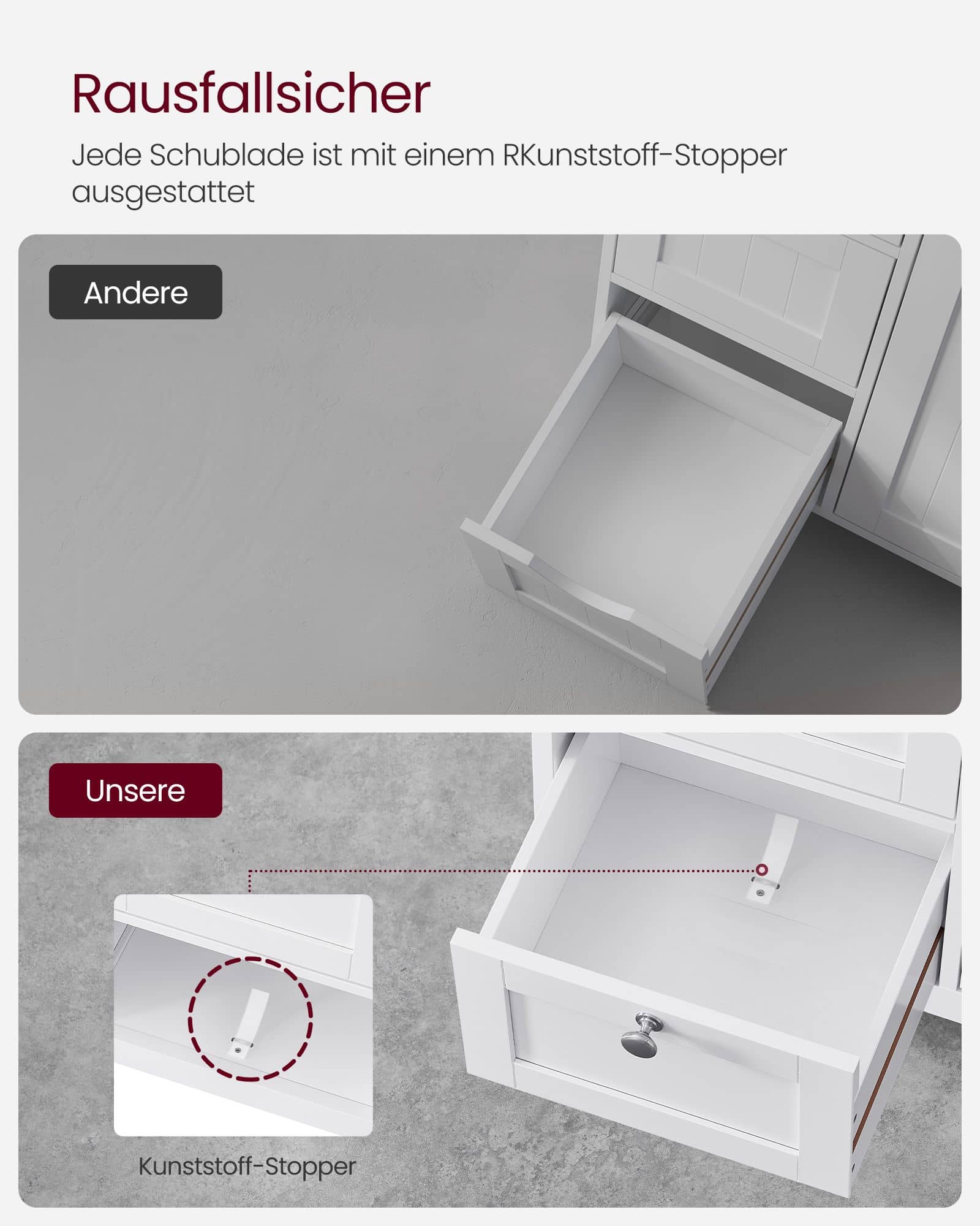 Badezimmerschrank 30 x 60 x 80 cm mit 3 Schubladen Badezimmerschrank 30 x 60 x 80 cm mit 3 Schubladen