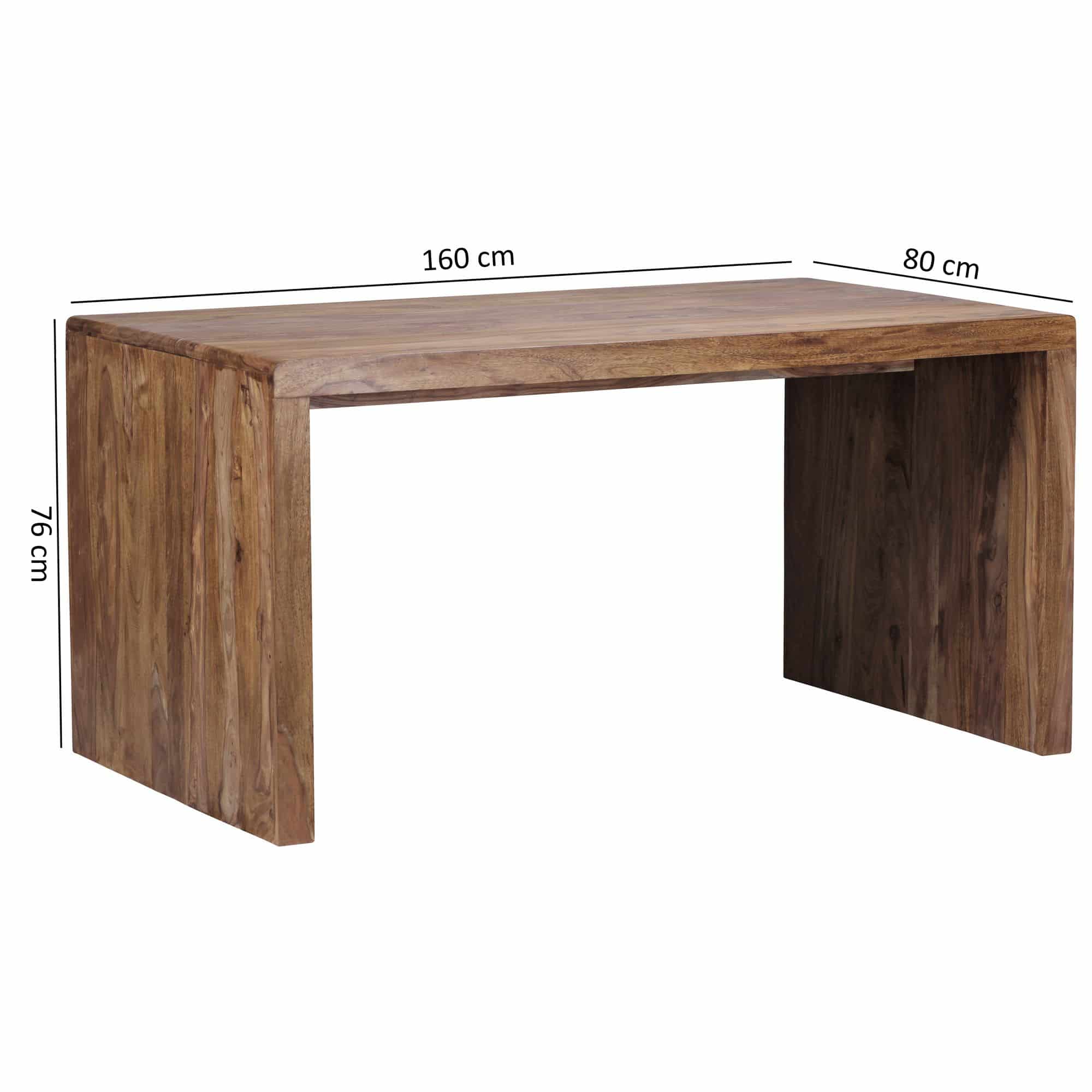 Schreibtisch BOHA Massiv-Holz Sheesham Computertisch 160 cm breit Echtholz Design Ablage Büro-Tisch Landhaus-Stil Schreibtisch BOHA Massiv-Holz Sheesham Computertisch 160 cm breit Echtholz Design Ablage Büro-Tisch Landhaus-Stil
