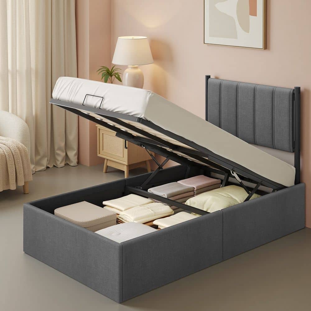 Bettgestell, 90 x 200 cm, hochklappbar Lattenrost