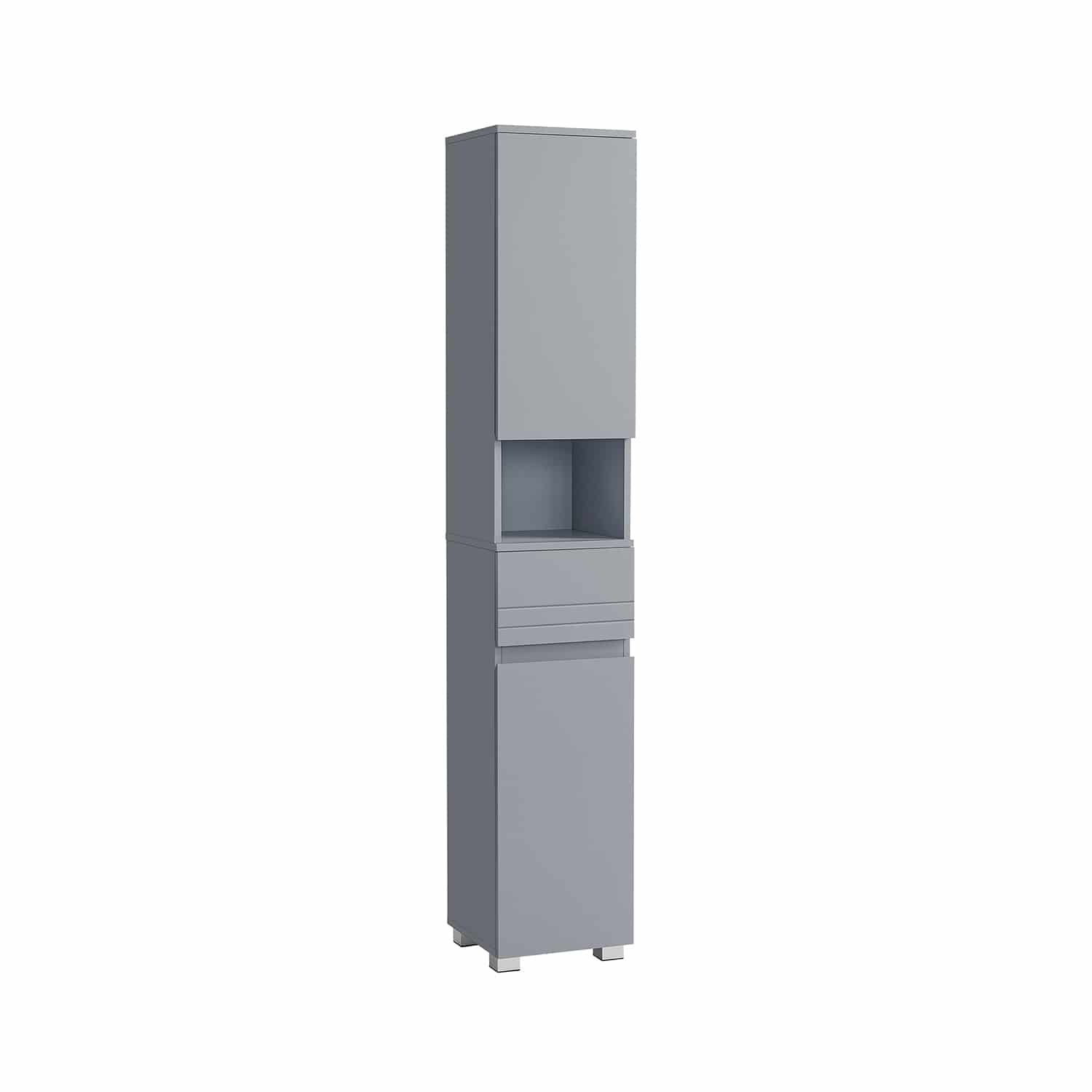 Badezimmerschrank 30 x 30 x 170 cm mystisches Grau Badezimmerschrank 30 x 30 x 170 cm mystisches Grau