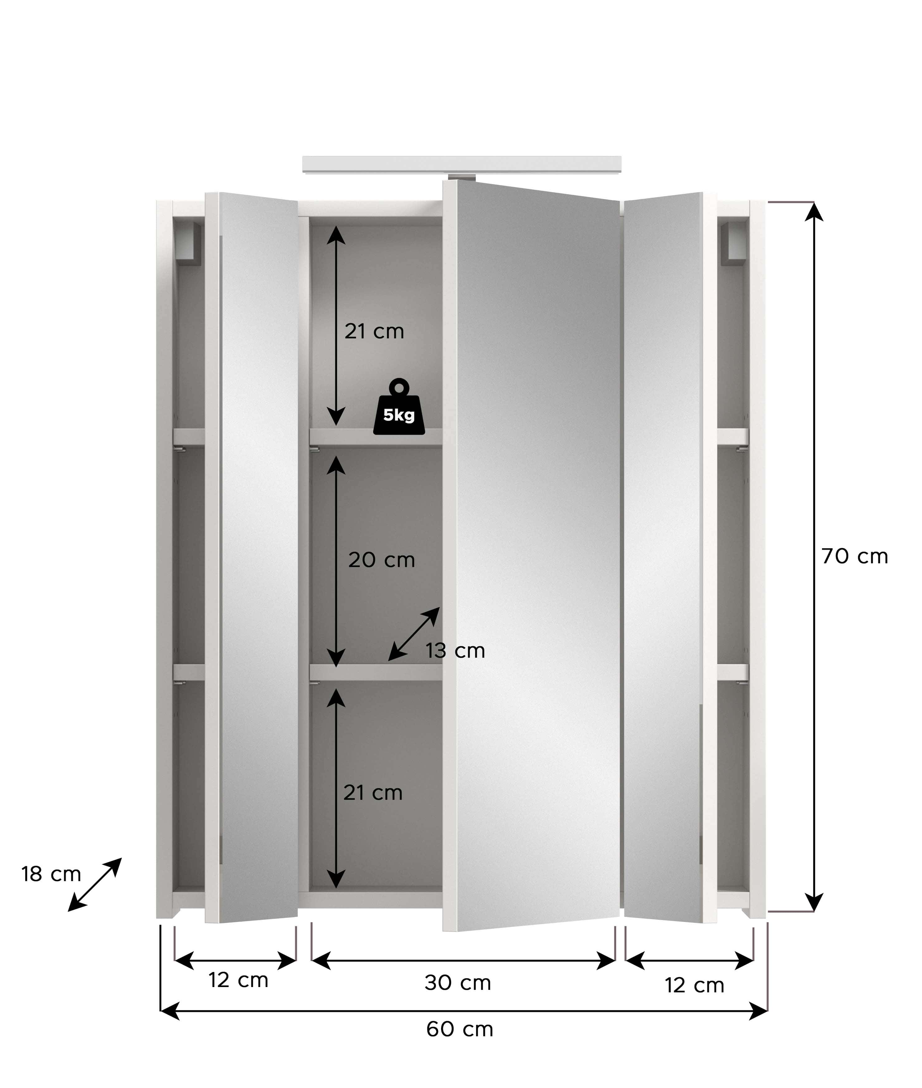 Ice Spiegelschrank inkl. Beleuchtung Ice Spiegelschrank inkl. Beleuchtung