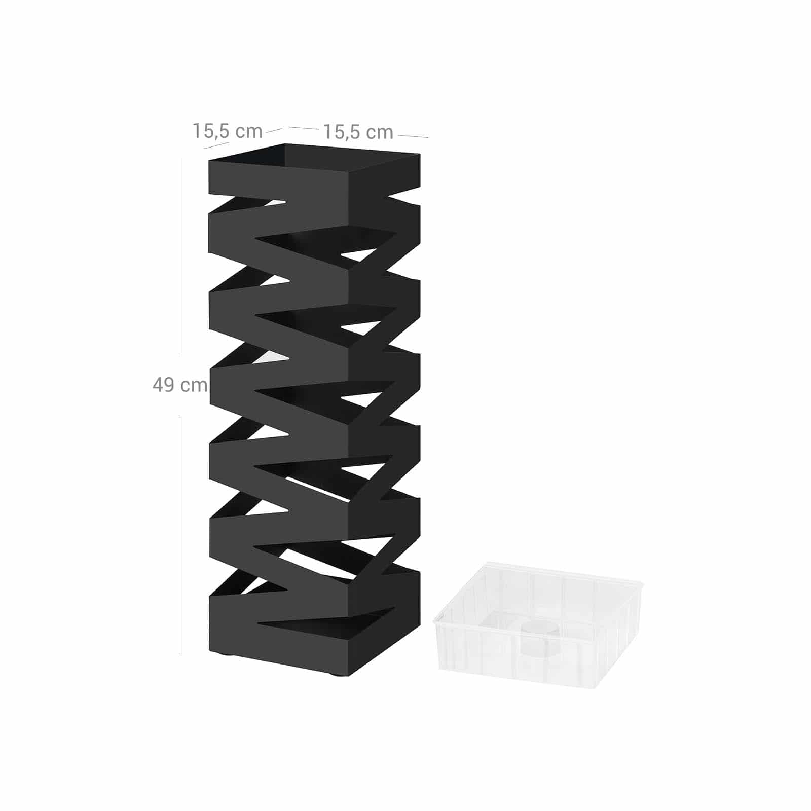 Schirmständer quadratisch Schwarz-LUC16B Schirmständer quadratisch Schwarz-LUC16B