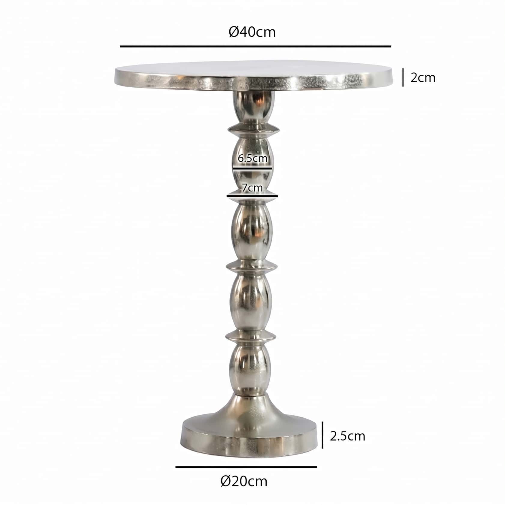 Beistelltisch Silber 40cm Aluminium Tisch Rund - Anstelltisch Raw Finish - Design Wohnzimmertisch Dekotisch - Metalltisch Orientalisch Modern - Sofatisch Couchtisch Handmade Beistelltisch Silber 40cm Aluminium Tisch Rund - Anstelltisch Raw Finish - Design Wohnzimmertisch Dekotisch - Metalltisch Orientalisch Modern - Sofatisch Couchtisch Handmade