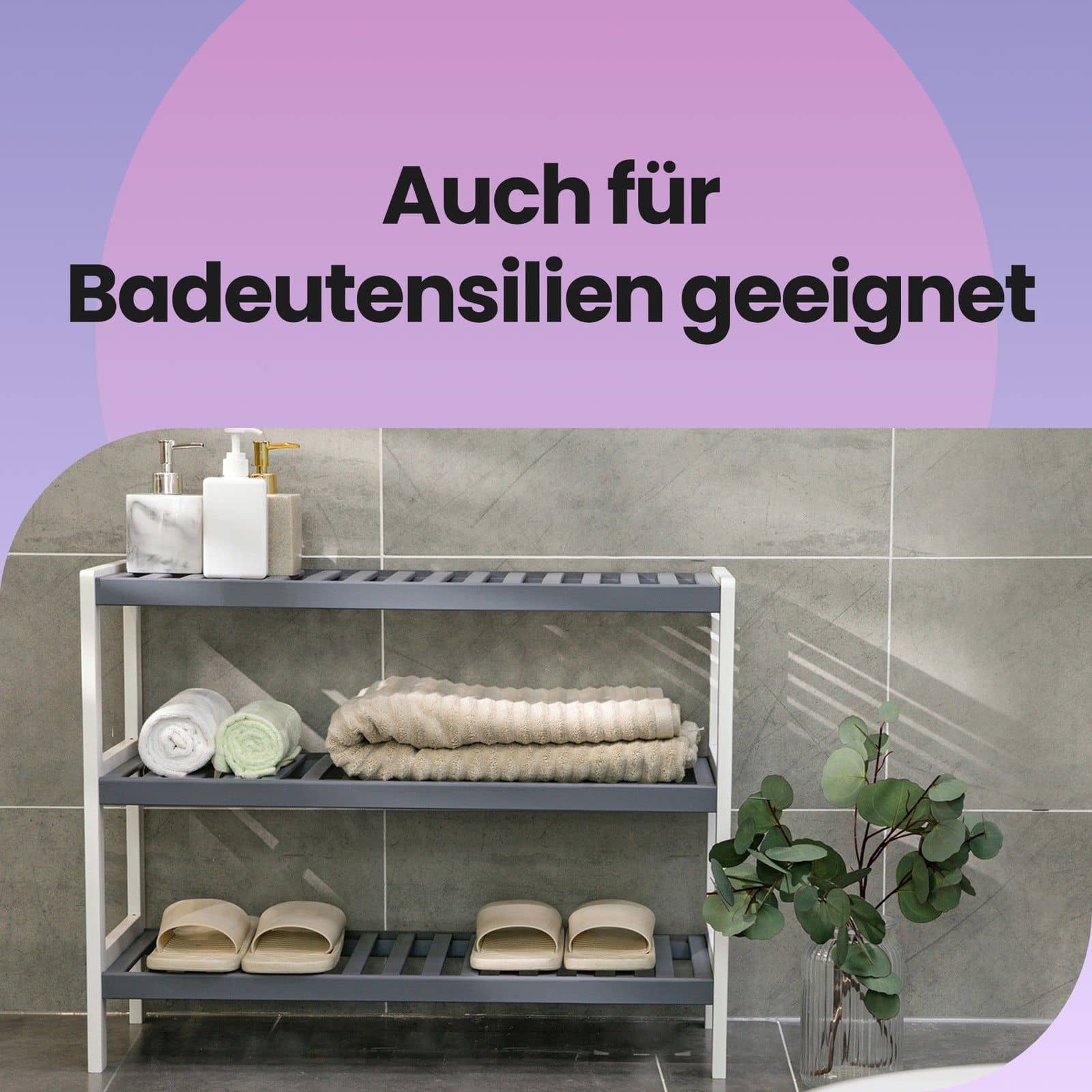 Schuhregal aus Bambus mit 3 Ebenen Schuhregal aus Bambus mit 3 Ebenen