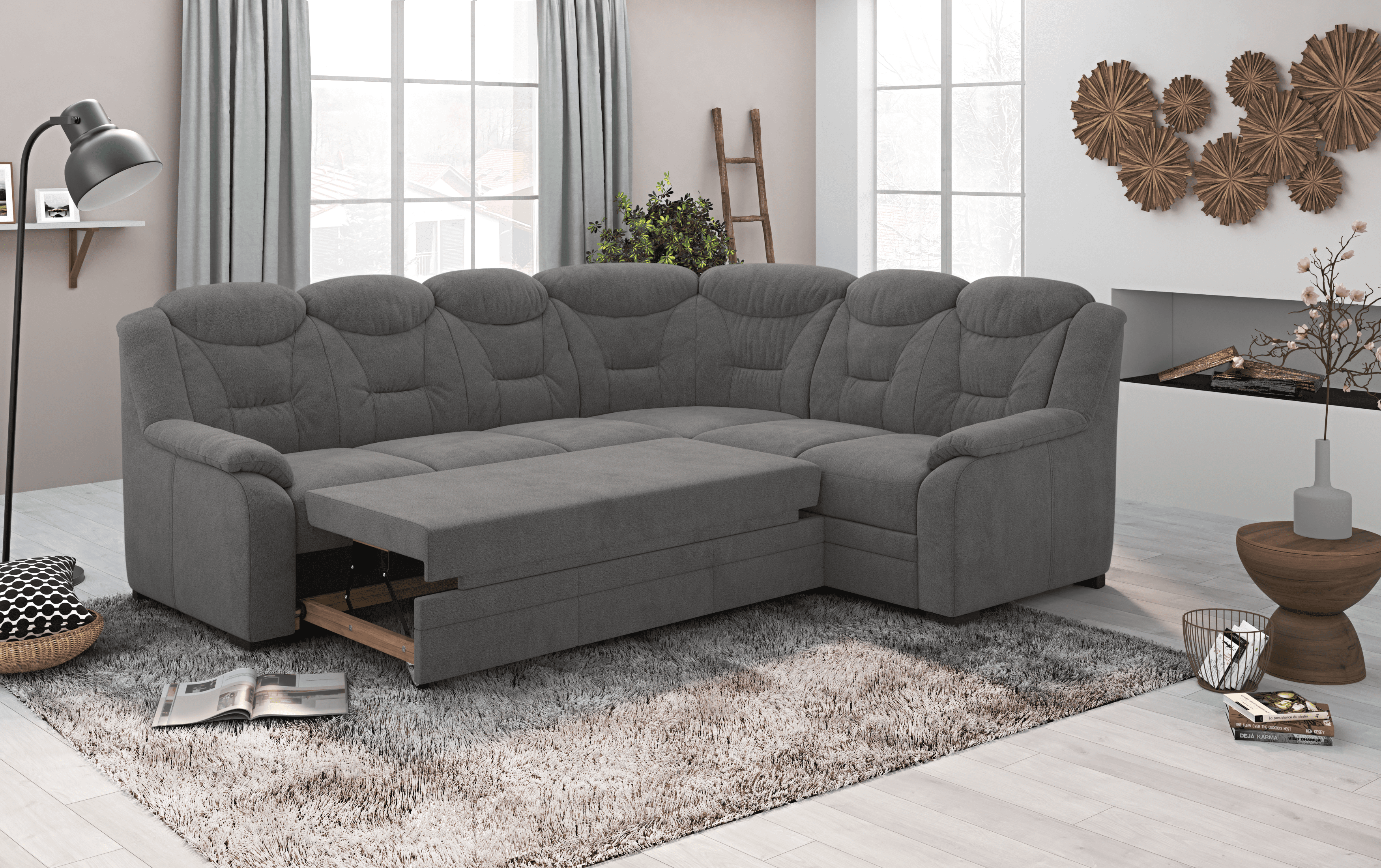 Ecksofa Marcus - New York - mit Schlaffunktion & Bettkasten - Cotta Ecksofa Marcus - New York - mit Schlaffunktion & Bettkasten - Cotta