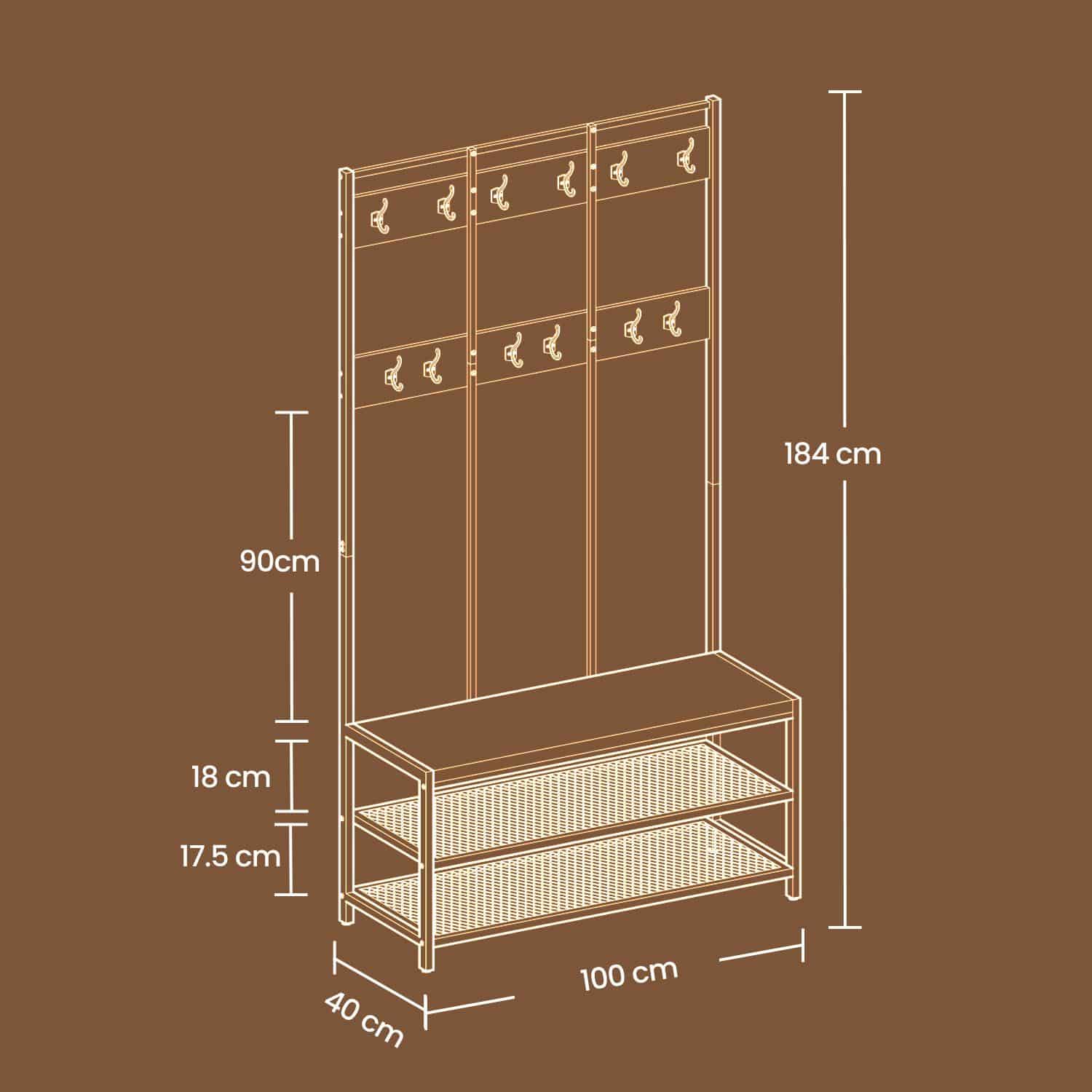 Industriestil Garderobe & Schuhbank
