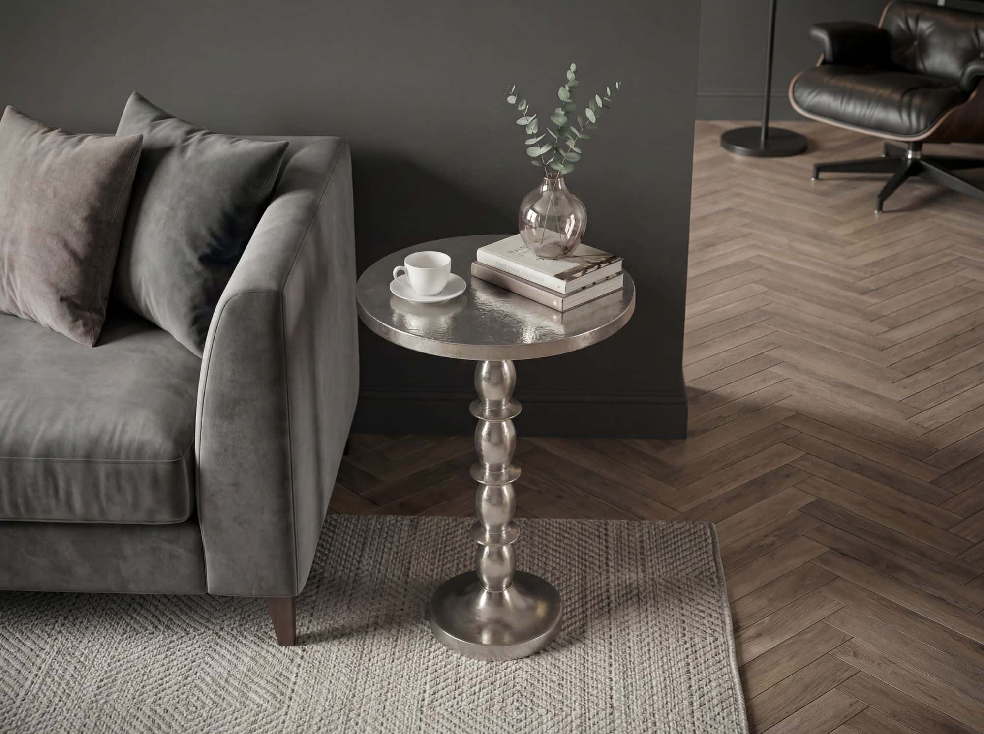 Beistelltisch Silber 40cm Aluminium Tisch Rund - Anstelltisch Raw Finish - Design Wohnzimmertisch Dekotisch - Metalltisch Orientalisch Modern - Sofatisch Couchtisch Handmade Beistelltisch Silber 40cm Aluminium Tisch Rund - Anstelltisch Raw Finish - Design Wohnzimmertisch Dekotisch - Metalltisch Orientalisch Modern - Sofatisch Couchtisch Handmade