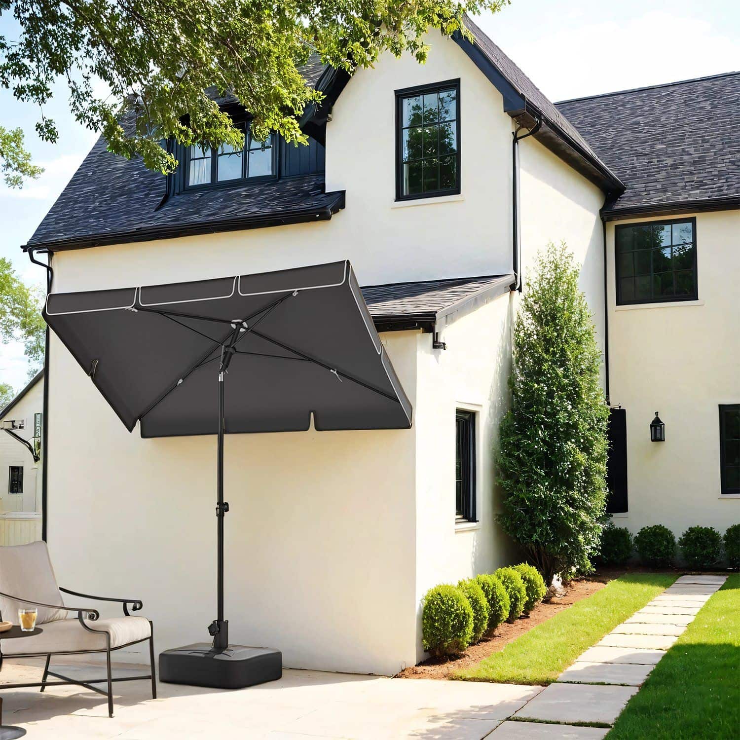 Sonnenschirm 180 x 125 cm, Balkonschirm UPF 50+, Sonnenschutz Sonnenschirm 180 x 125 cm, Balkonschirm UPF 50+, Sonnenschutz