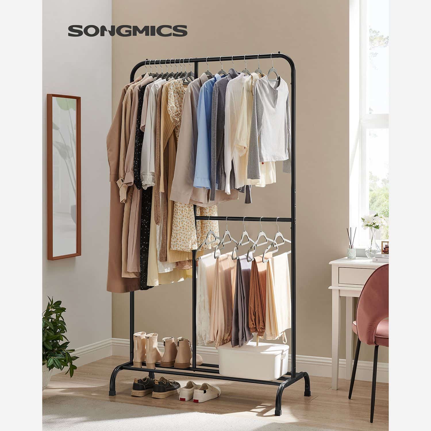 Kleiderständer mit Schuhablage-HSR103B01