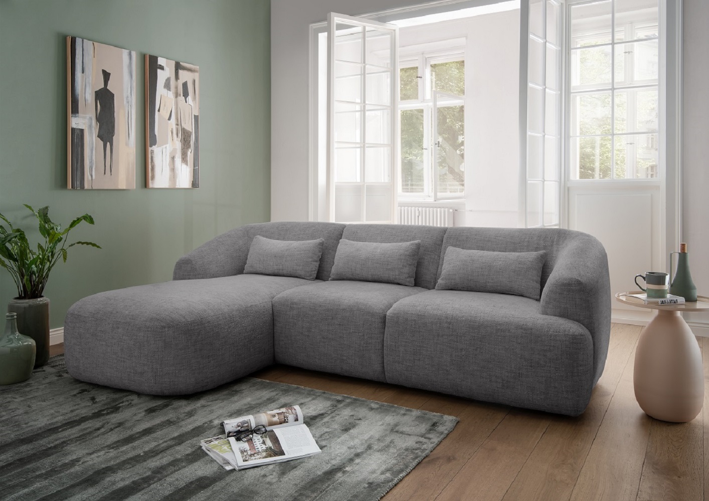 Ecksofa Caponi von Benformato –  mit Tonnentaschenfederkern