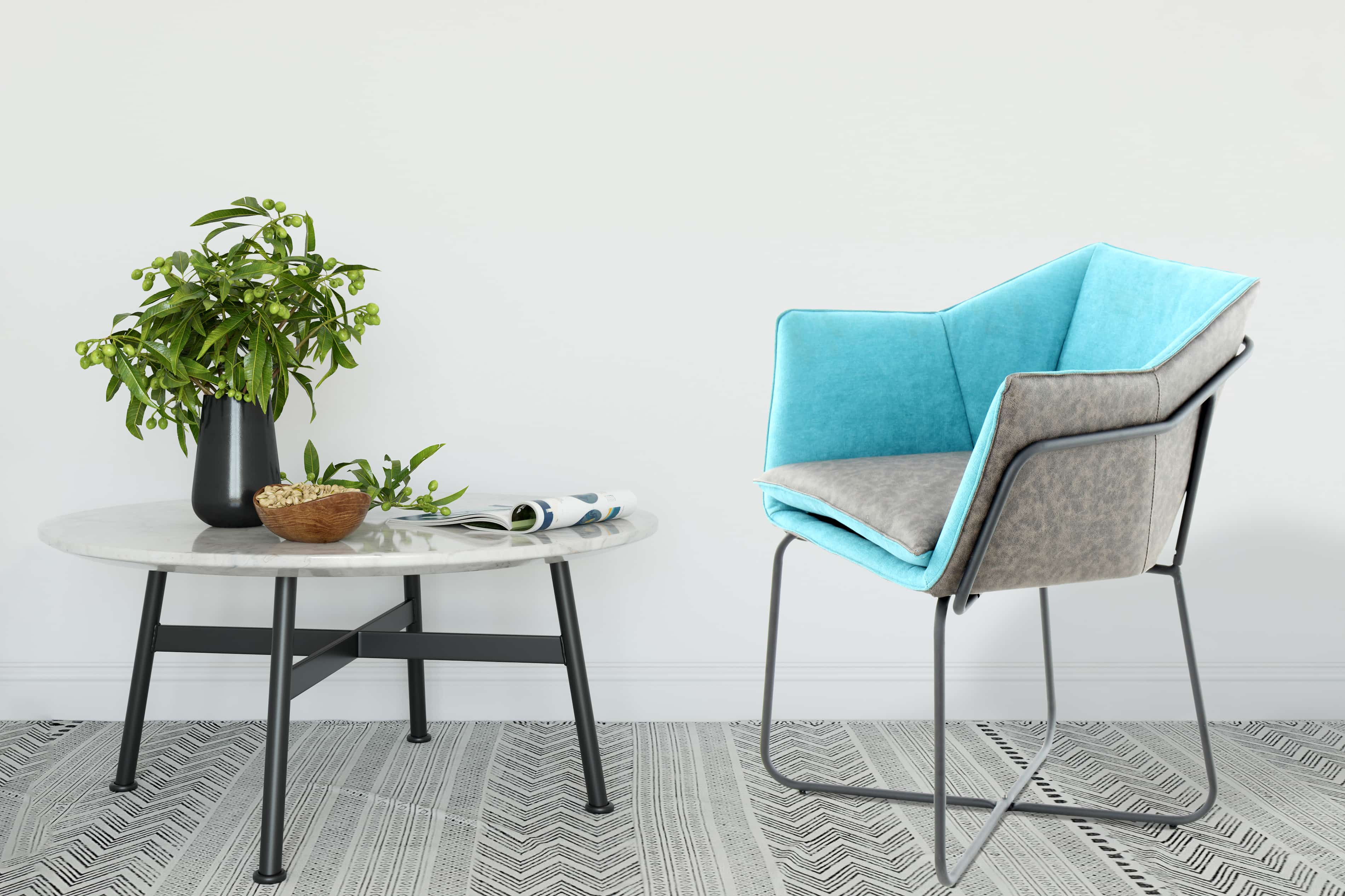 Stuhl Marietta 110 Petrol / Anthrazit