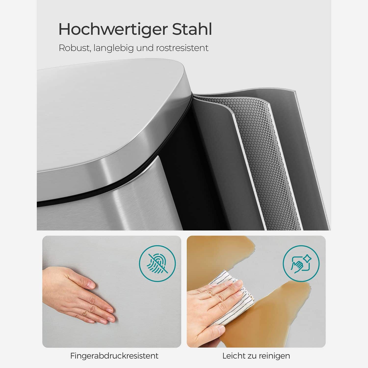 Mülleimer 30 L Edelstahl-LTB03NL Mülleimer 30 L Edelstahl-LTB03NL