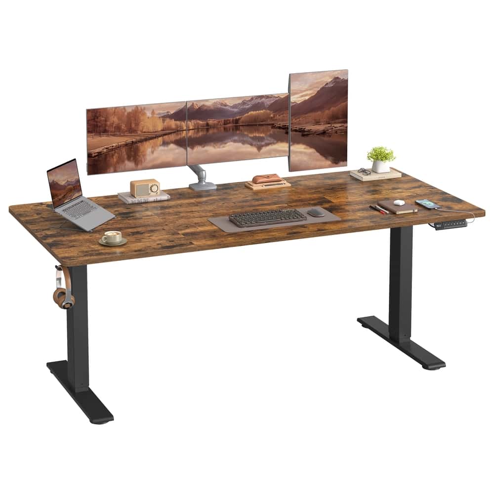 Höhenverstellbarer Schreibtisch elektrisch, 180 x 80 cm, mit USB-C-Anschluss Höhenverstellbarer Schreibtisch elektrisch, 180 x 80 cm, mit USB-C-Anschluss