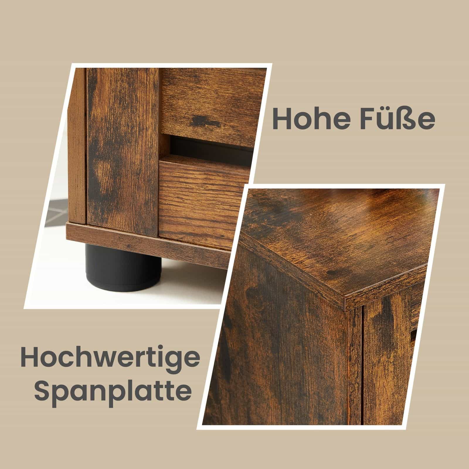 Badschrank, Aufbewahrungsschrank mit Lamellentüren, Beistellschrank mit 2 höhenverstellbaren Ablagen Badschrank, Aufbewahrungsschrank mit Lamellentüren, Beistellschrank mit 2 höhenverstellbaren Ablagen
