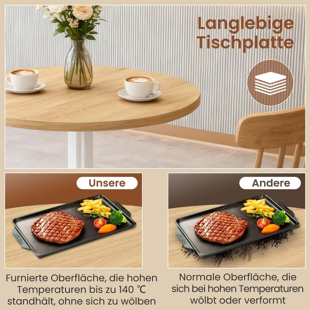 Esszimmertisch rund, 4 Personen, Küchentisch