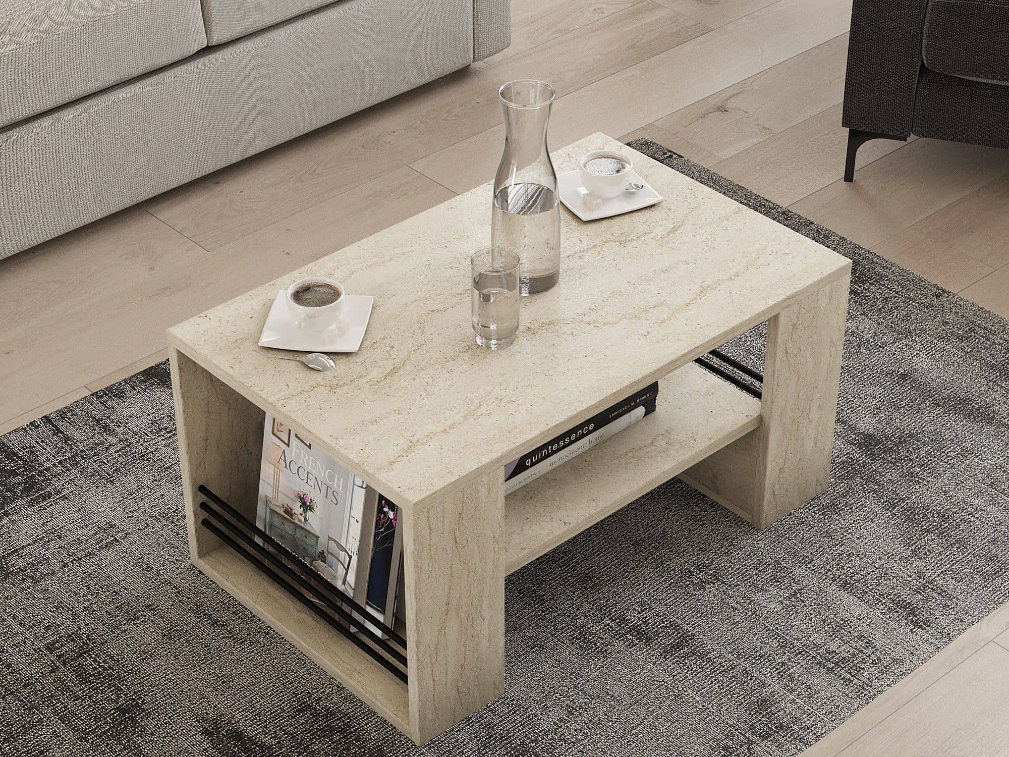 Iris - Travertine - Couchtisch